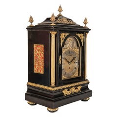 19th Century Three Train, Musical Bracket Clock., S.Smith+ Son, Strand, London