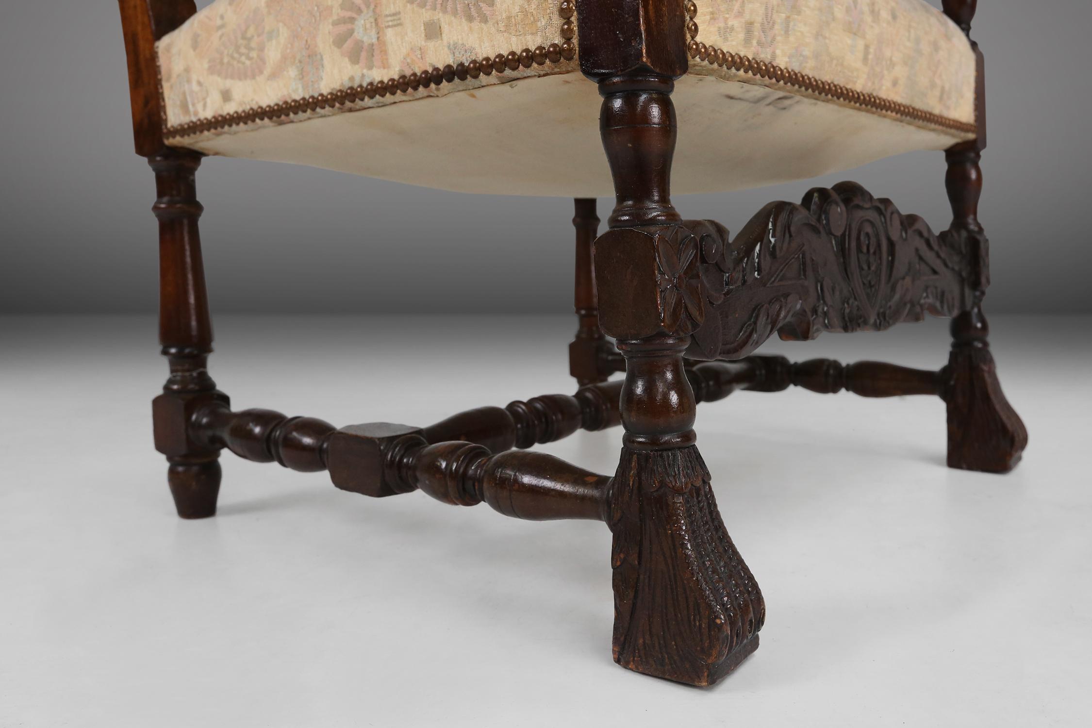 Fauteuil trône du 19e siècle de style Renaissance en vente 1