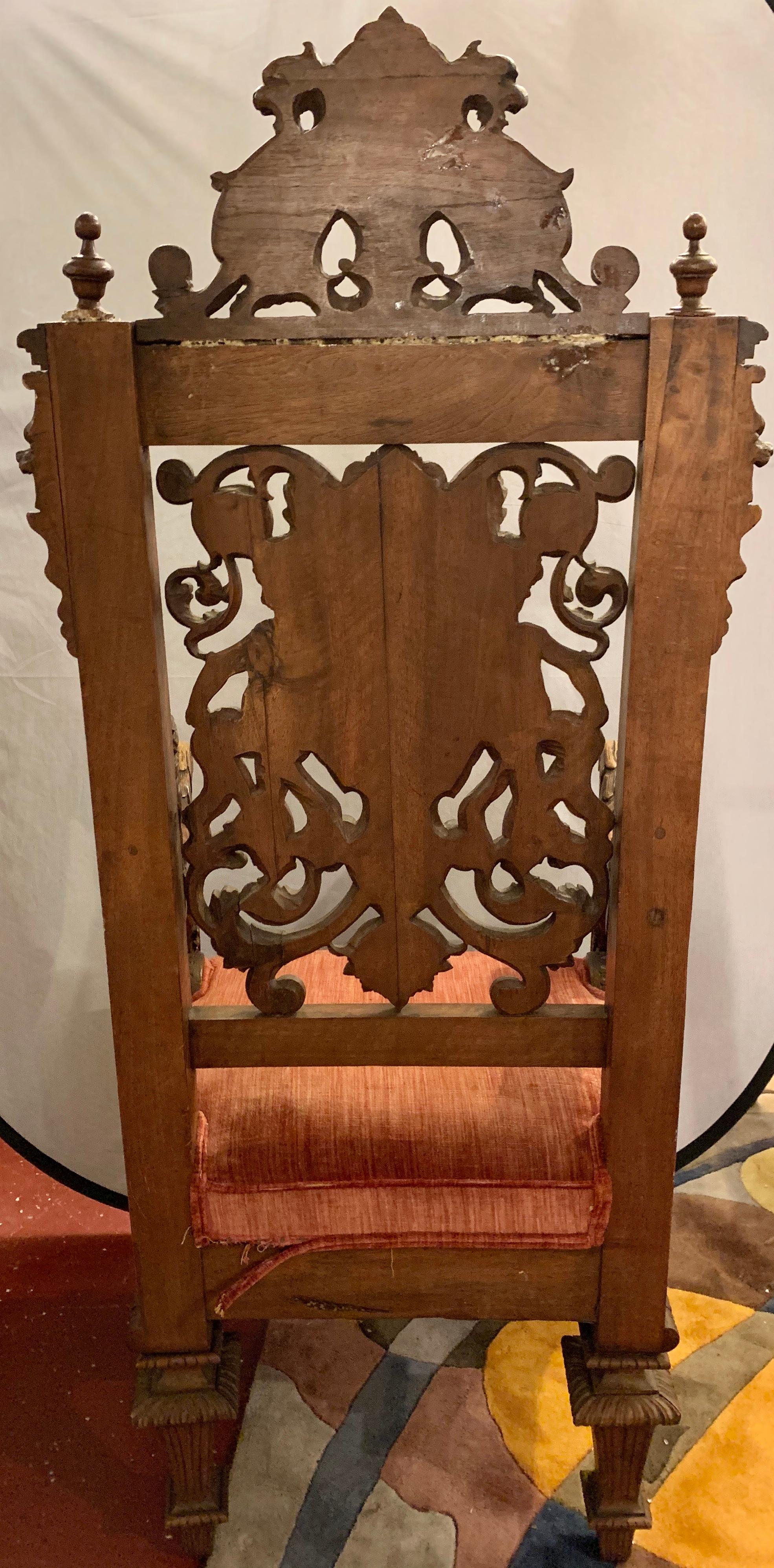 19th Century Throne Chair Manner or Herter Brothers 9