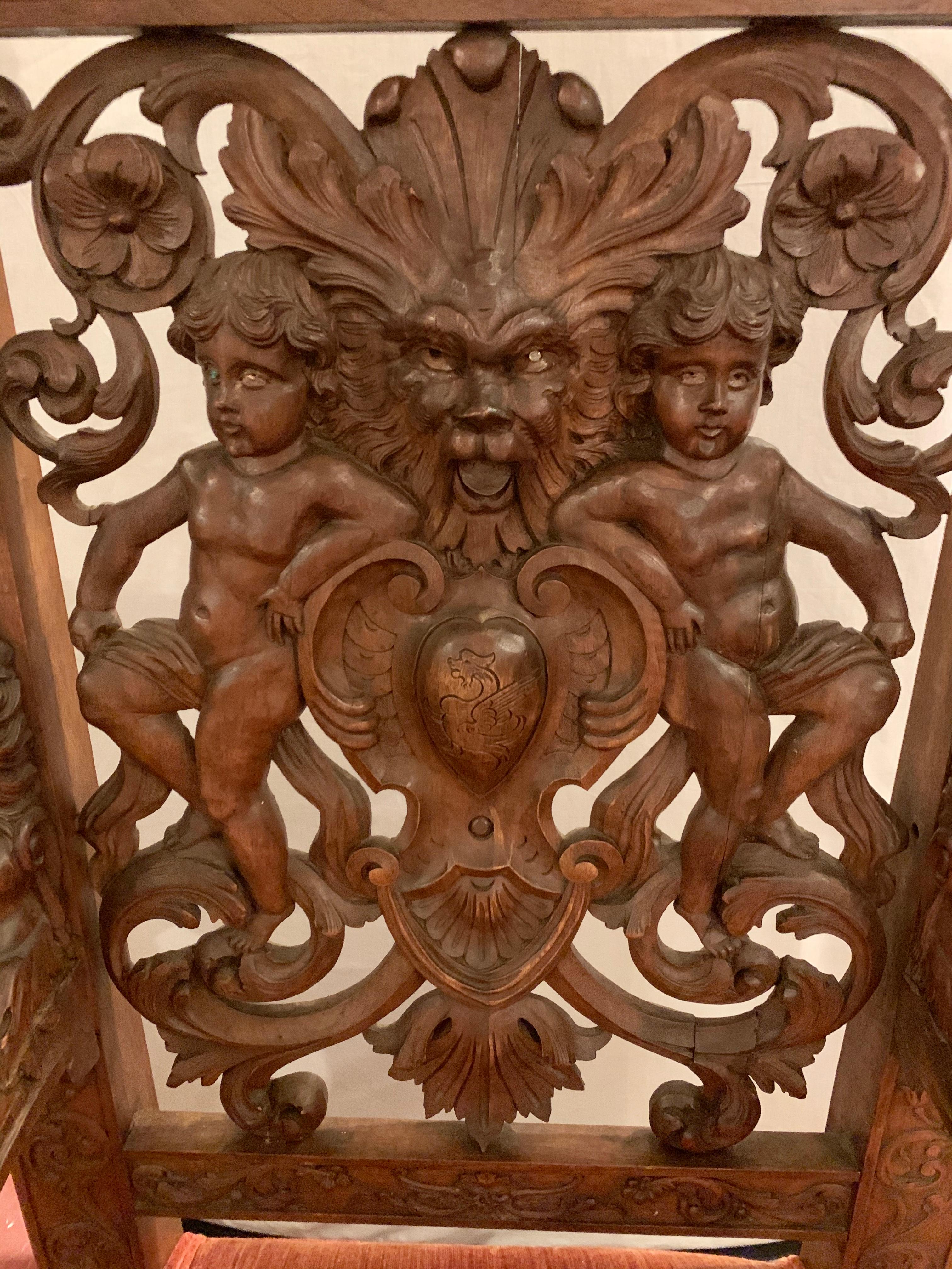 19th Century Throne Chair Manner or Herter Brothers 3