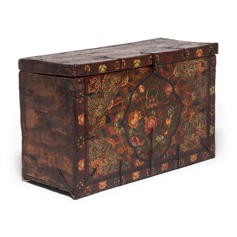 19th Century Tibetan Monk's Trunk at 1stDibs