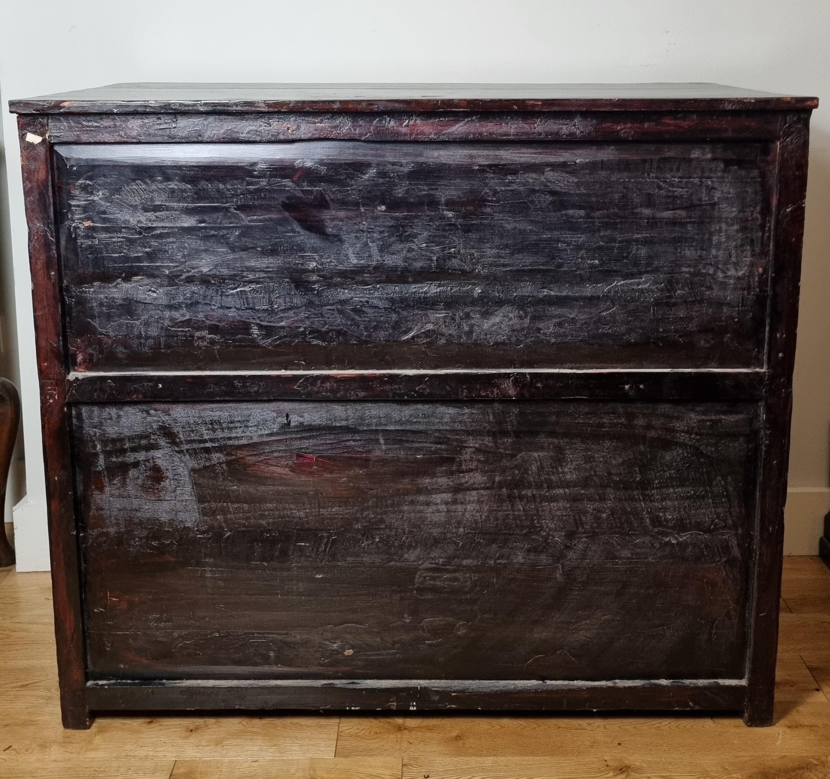 19th Century Tibetan Polychrome Painted Cabinet 3