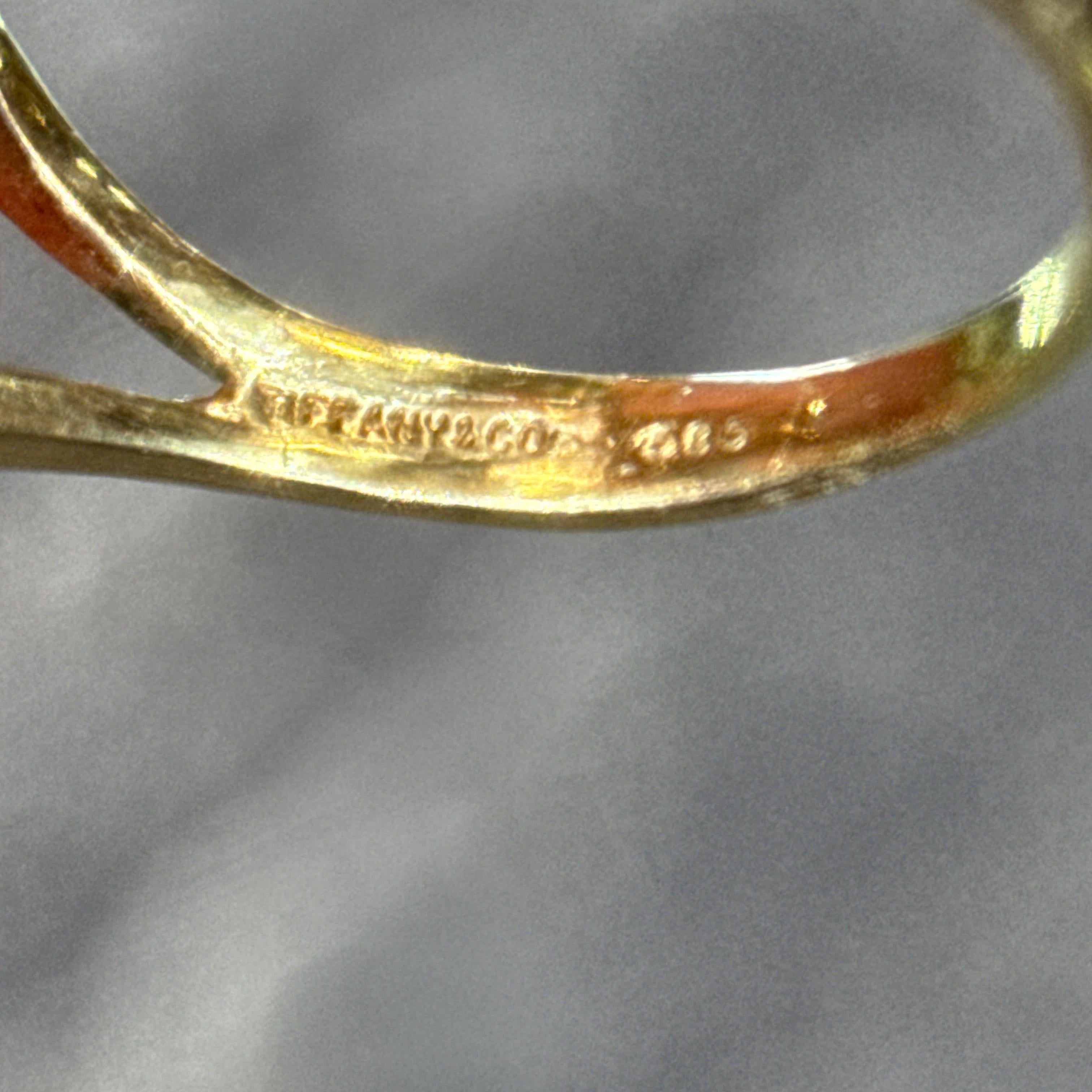 Tiffany & Co. del XIX secolo. Anello antico con Opale e Diamonds Mine in 14 ct. in vendita 3