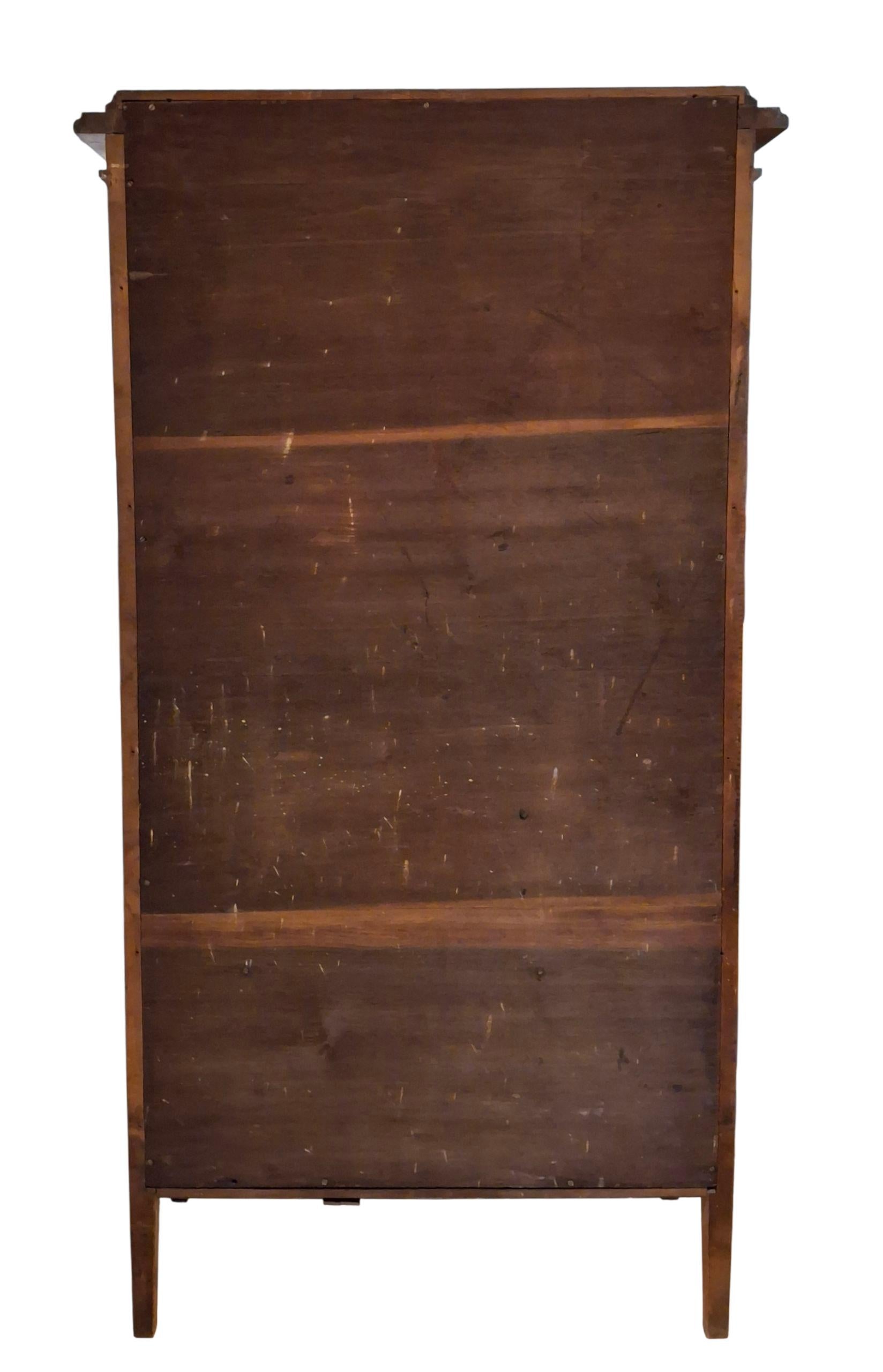 Vitrine/armoire en érable tigré du 19e siècle en vente 5