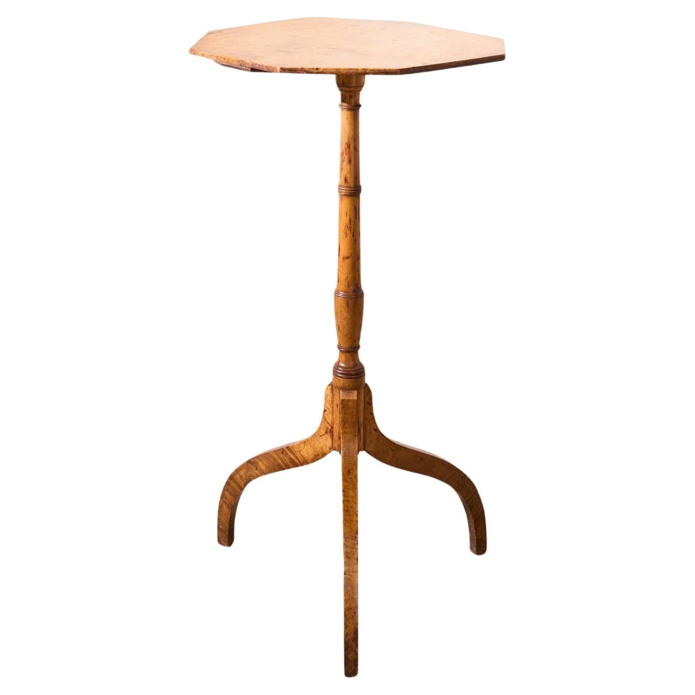19th century Tiger maple wine table