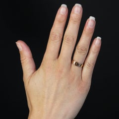 19th Century Tiger's Eye 18 Karat Rose Gold Bangle Ring