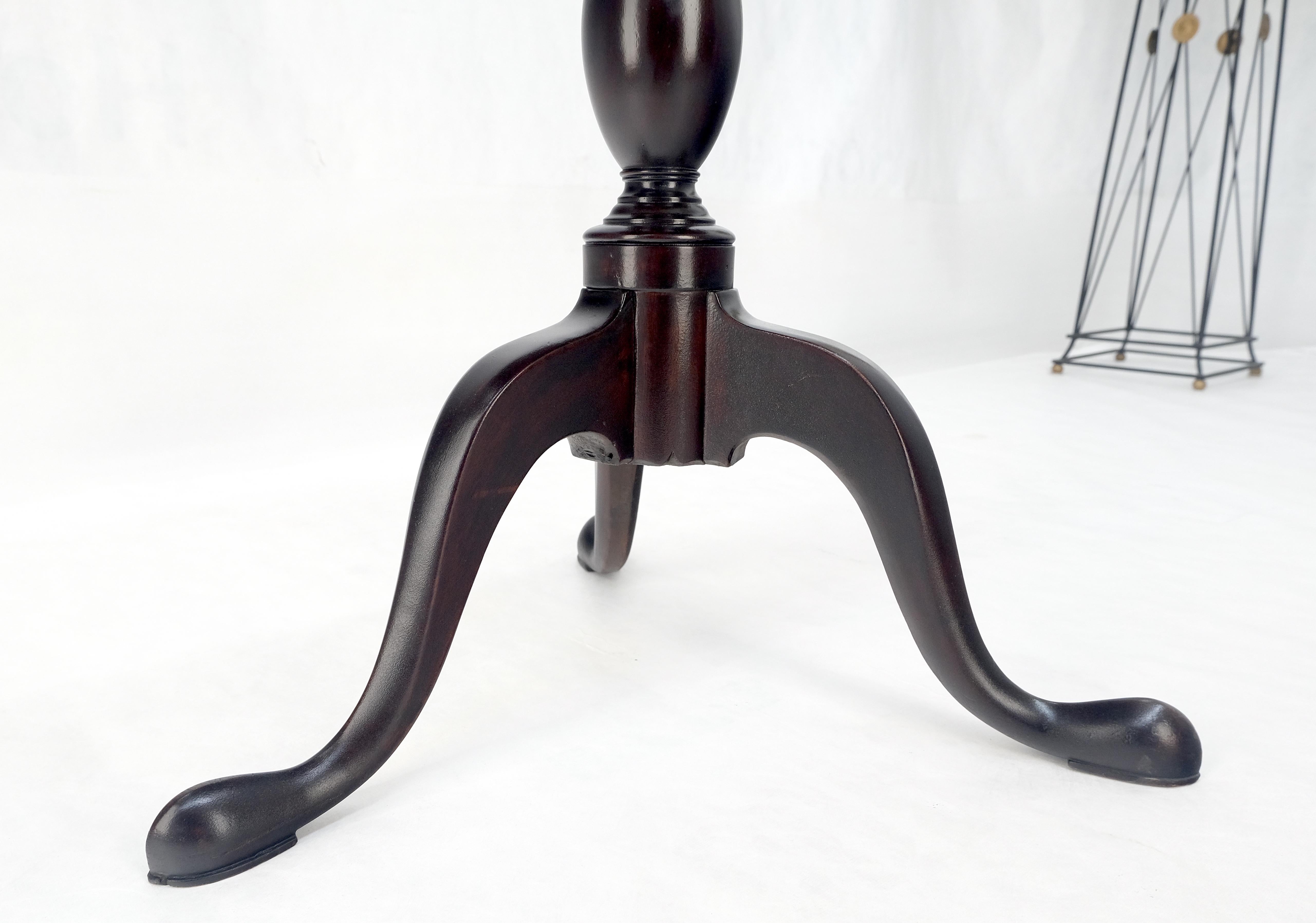 19th Century Tilt Top Inlayed Mahogany Center Breakfast Tripod Table MITN For Sale 6