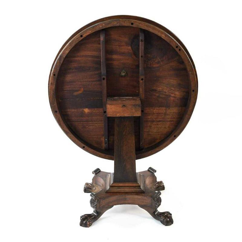 19th Century Tilt Top Rosewood Centre Table 6