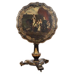 Antique 19th Century Tilt Top Table by Jennens & Bettridge