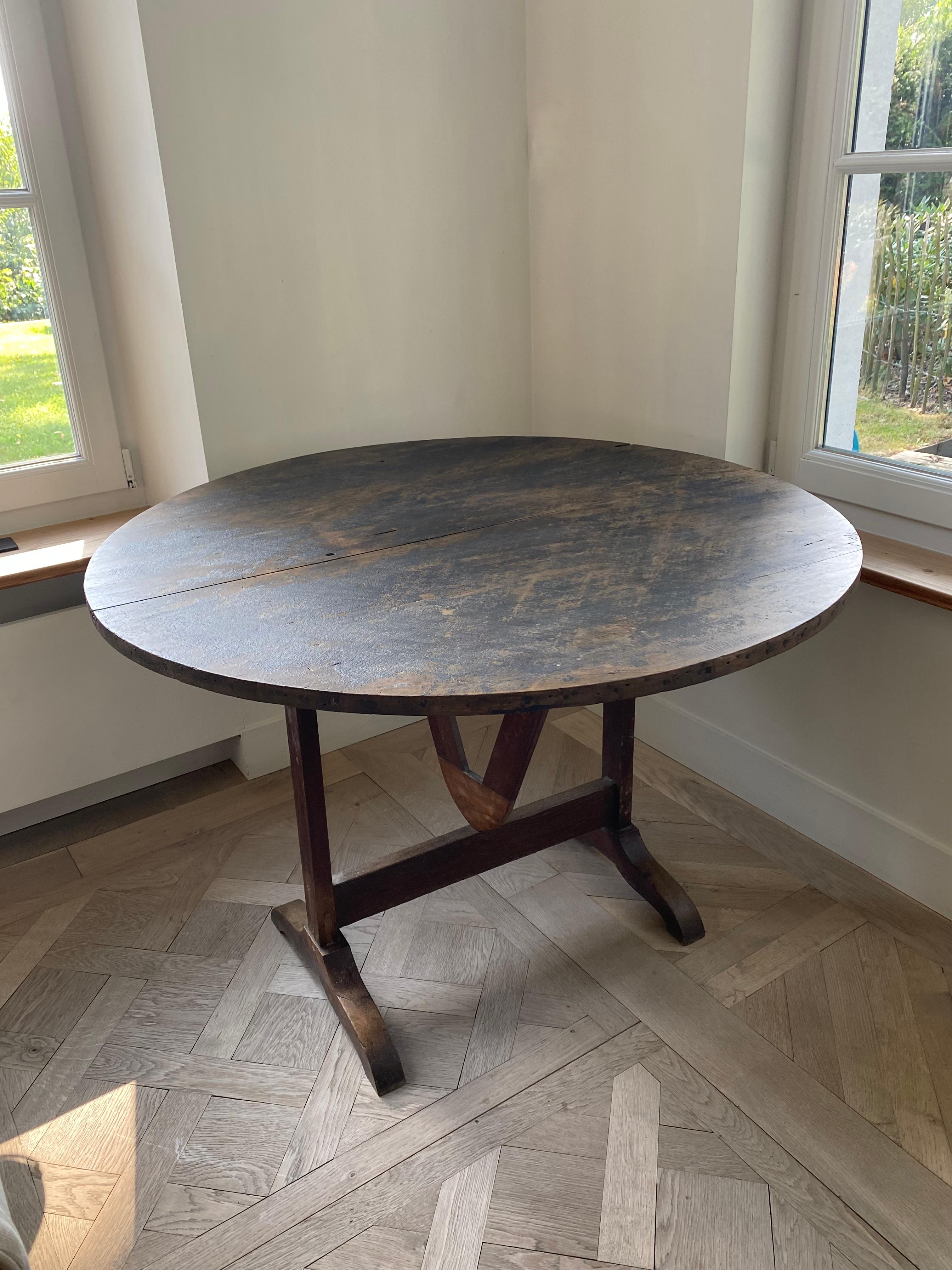 Rustic 19th Century Tilt-Top Table
