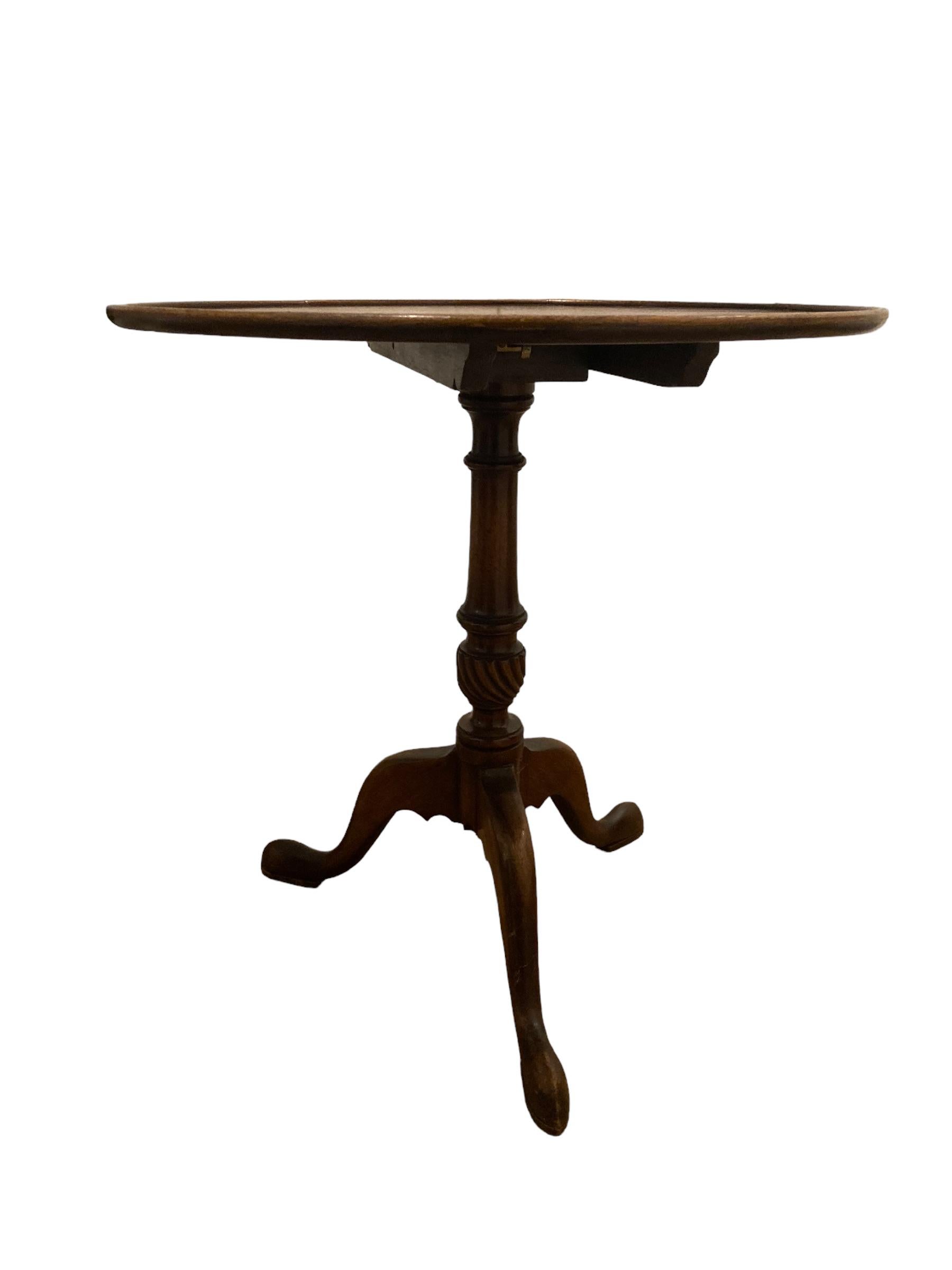 19th Century Tilt Top Table on tri feet 2