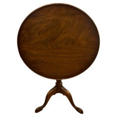 Antique 19th Century Tilt Top Table on tri feet