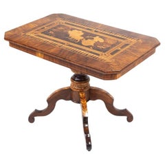 Mesa basculante con marquetería, Italia, S. XIX