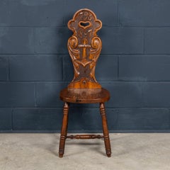 19th Century Timber Hall Chair, Oak From HMS Foudroyant, Lord Nelson's Flagship