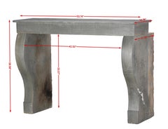 19th Century Timeless Minimalist Mantelpiece In Muted Grey Natural Stone