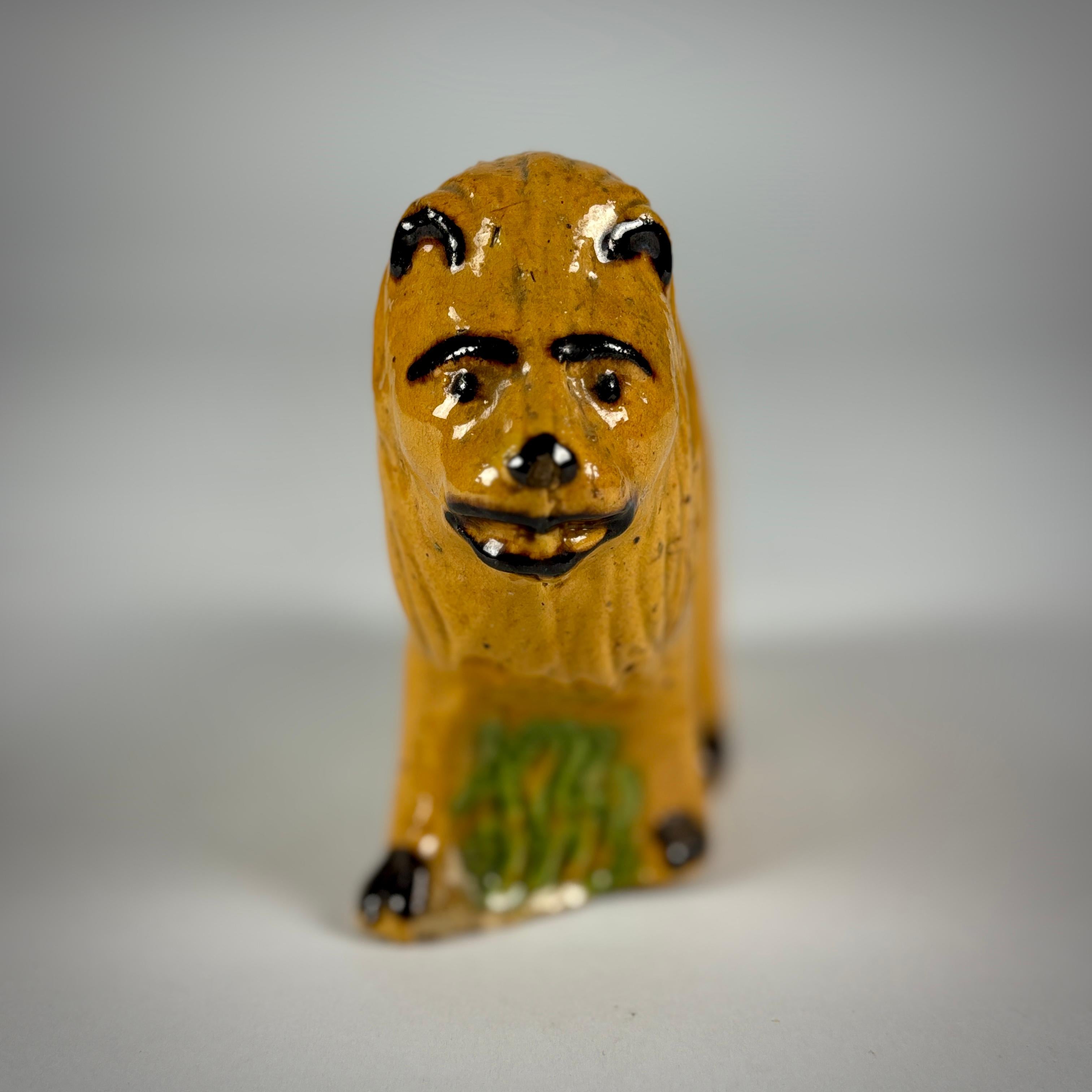 Hucha de león esmaltada en estaño del siglo XIX en venta 2