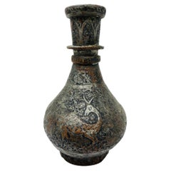 Indo-Persische islamische Vase aus getöntem Kupfer, 19. Jahrhundert