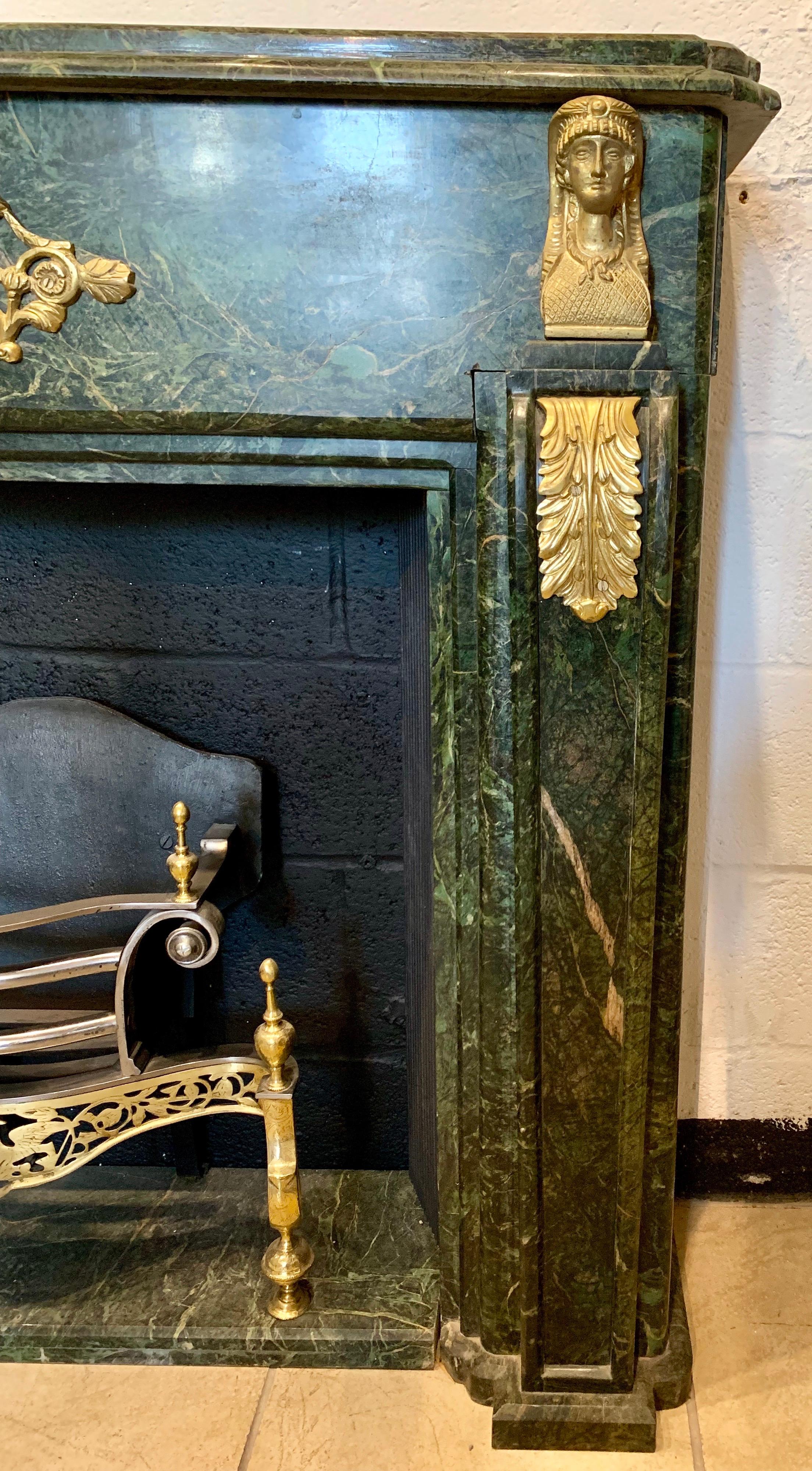 19th Century Marble Ormolu Fireplace In Good Condition In London, GB