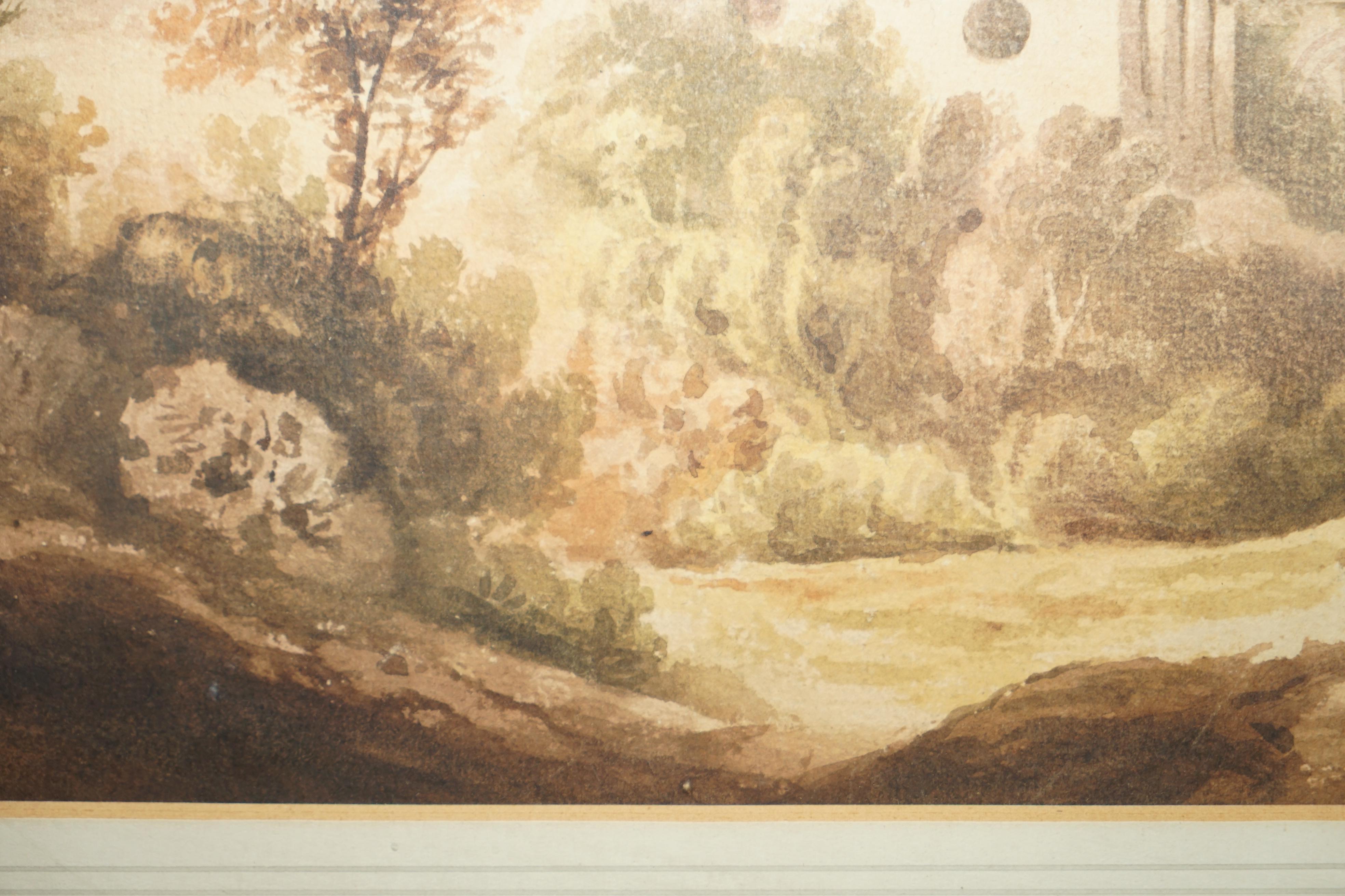 Paper 19TH CENTURY TINTERN ABBEY FRANCIS NICHOLSON 1753-1844 WATERCOLOUR PAiNTING For Sale