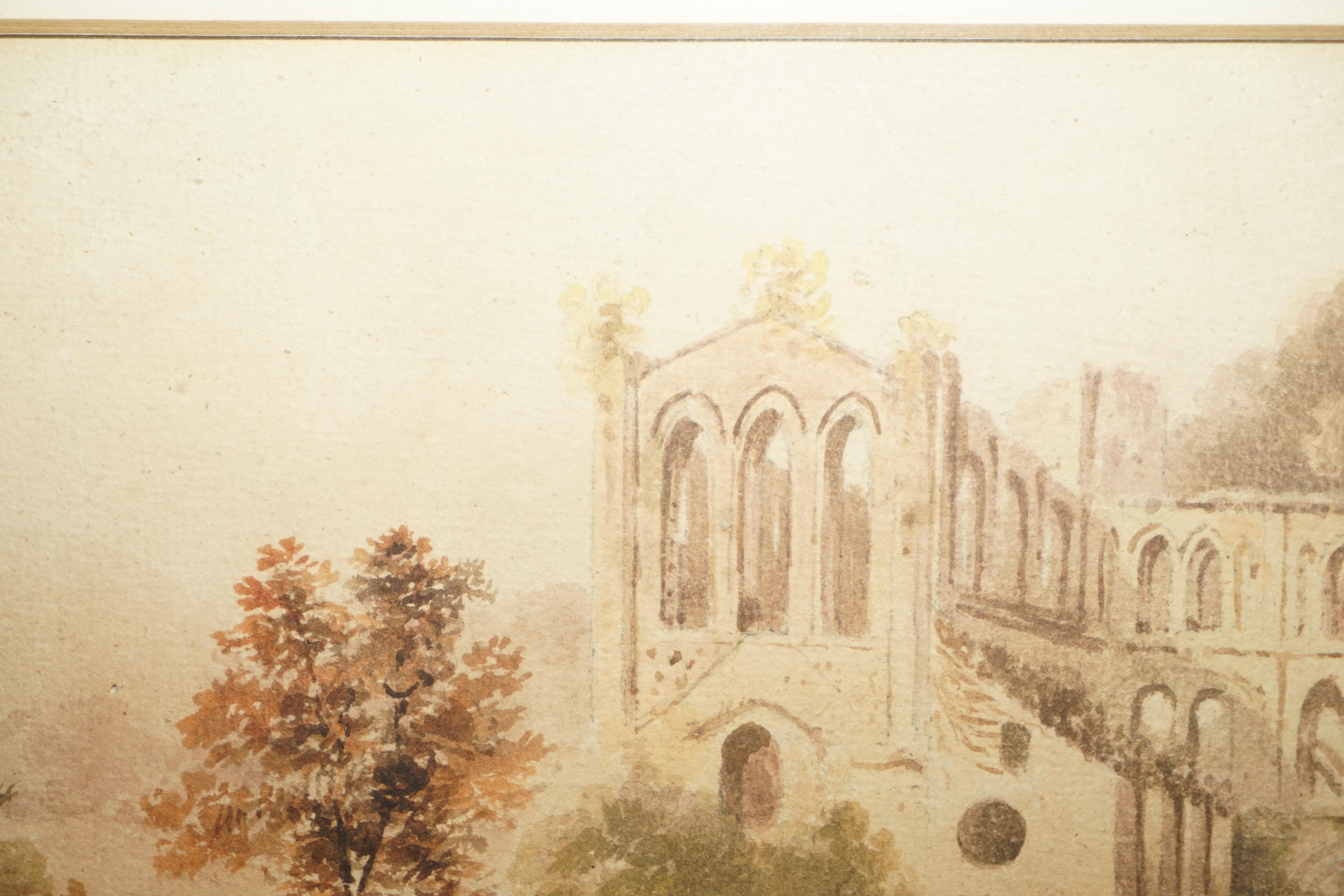 19TH CENTURY TINTERN ABBEY FRANCIS NICHOLSON 1753-1844 WATERCOLOUR PAiNTING For Sale 2