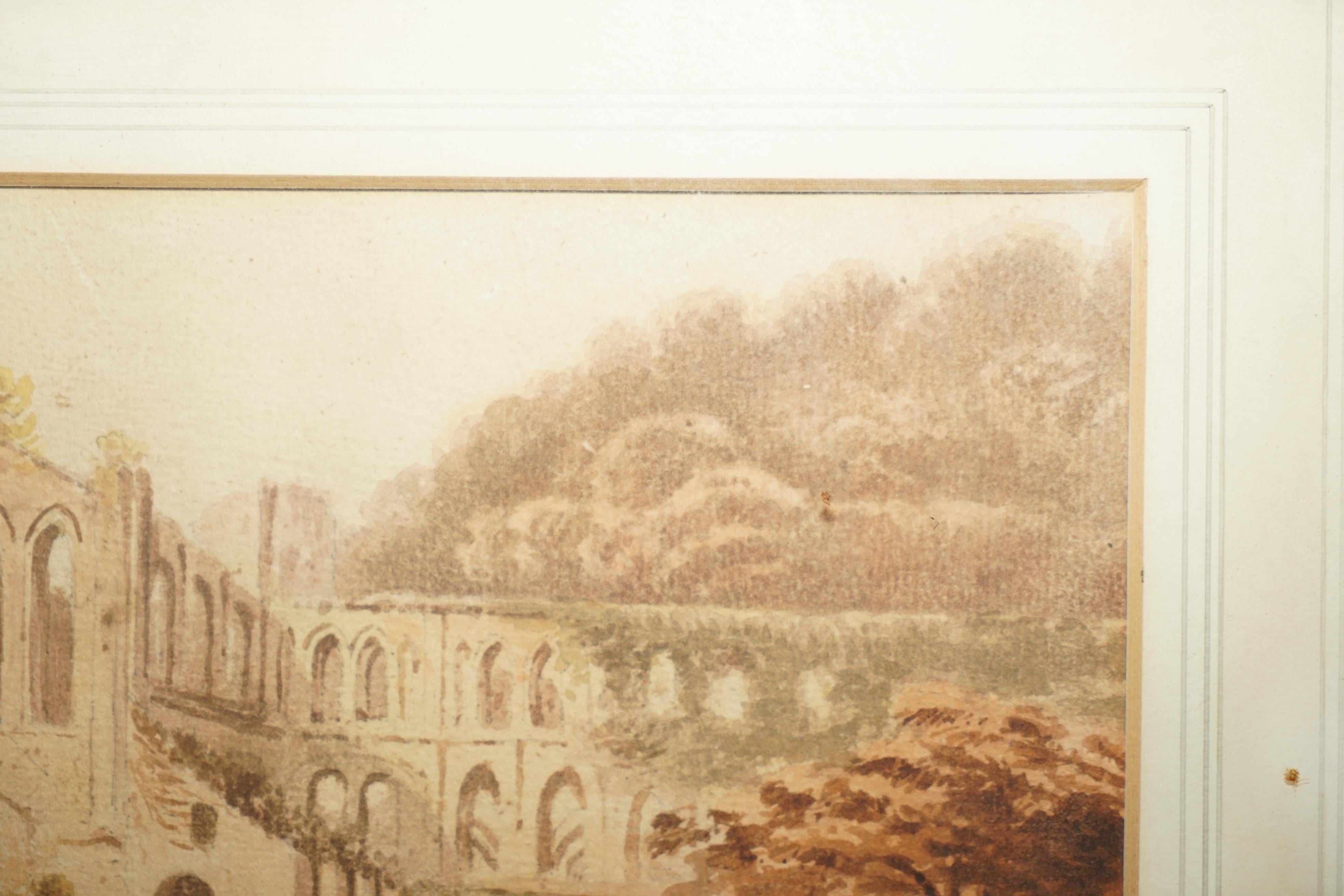 19TH CENTURY TINTERN ABBEY FRANCIS NICHOLSON 1753-1844 WATERCOLOUR PAiNTING For Sale 4