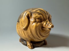 19th century Tobacco Jar Pig JOhann Maresch Austria