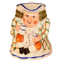 19th Century Toby Jug with Plaid Jacket