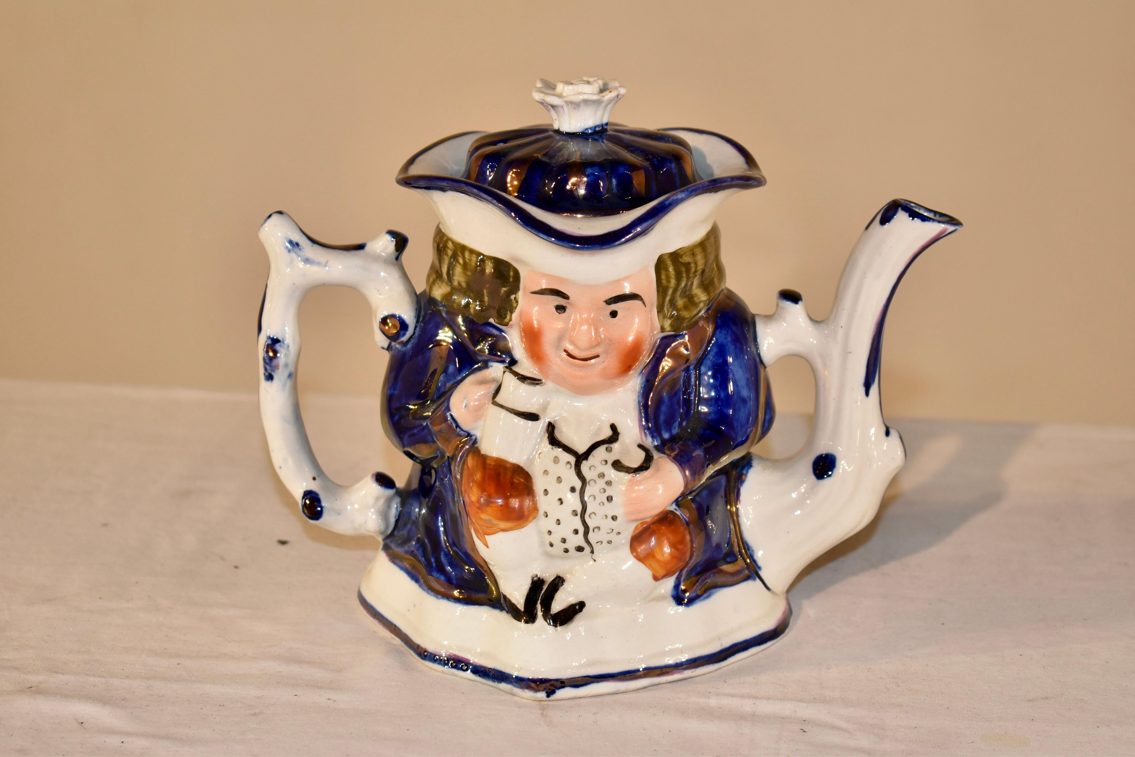 Victorian 19th Century Toby Tea Pot For Sale