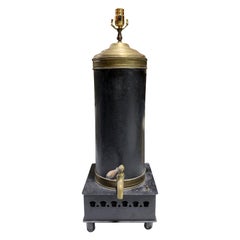 19th Century Tole and Brass Hot Water Urn as Lamp