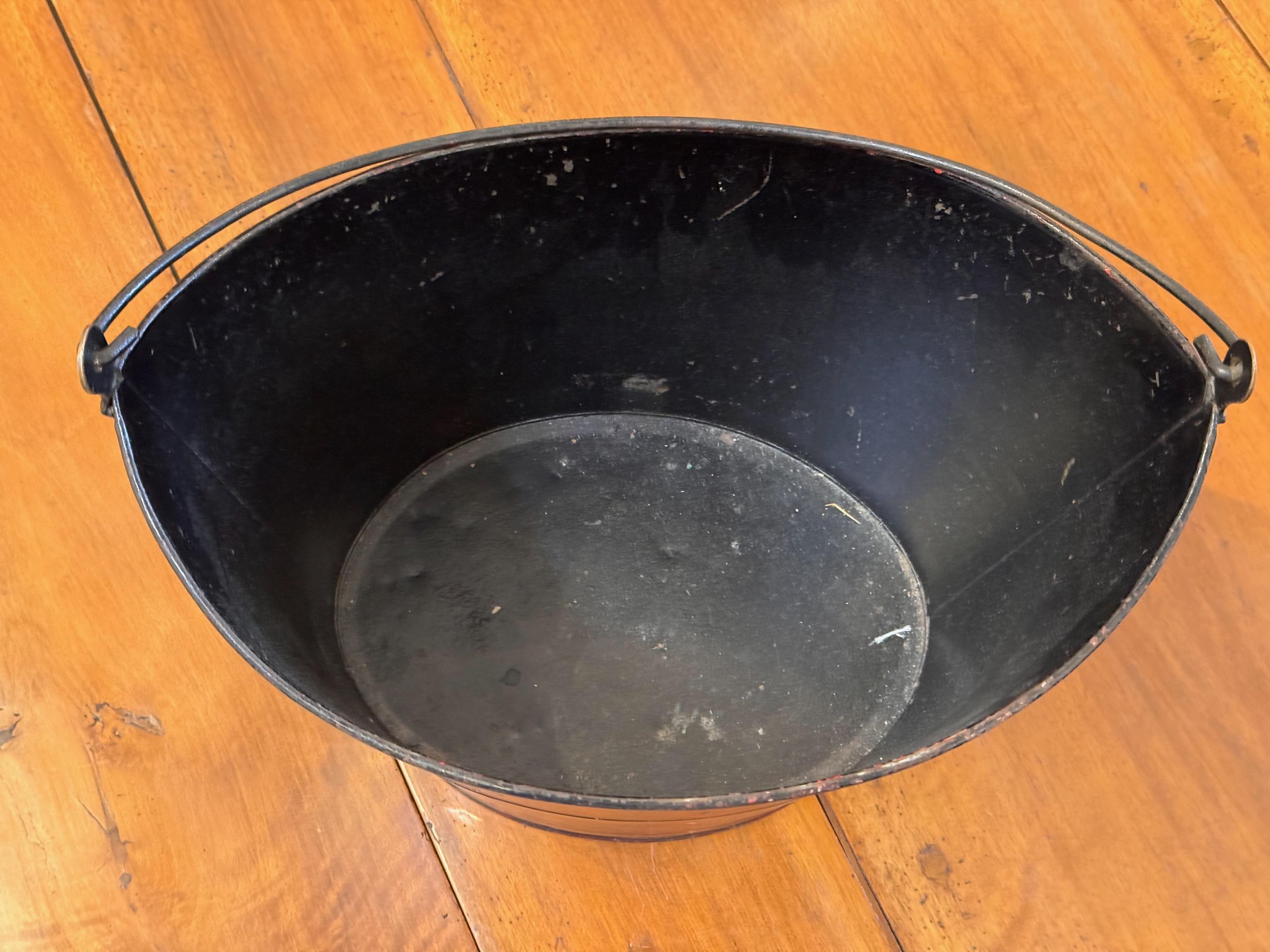 19th Century Tole Bucket 1
