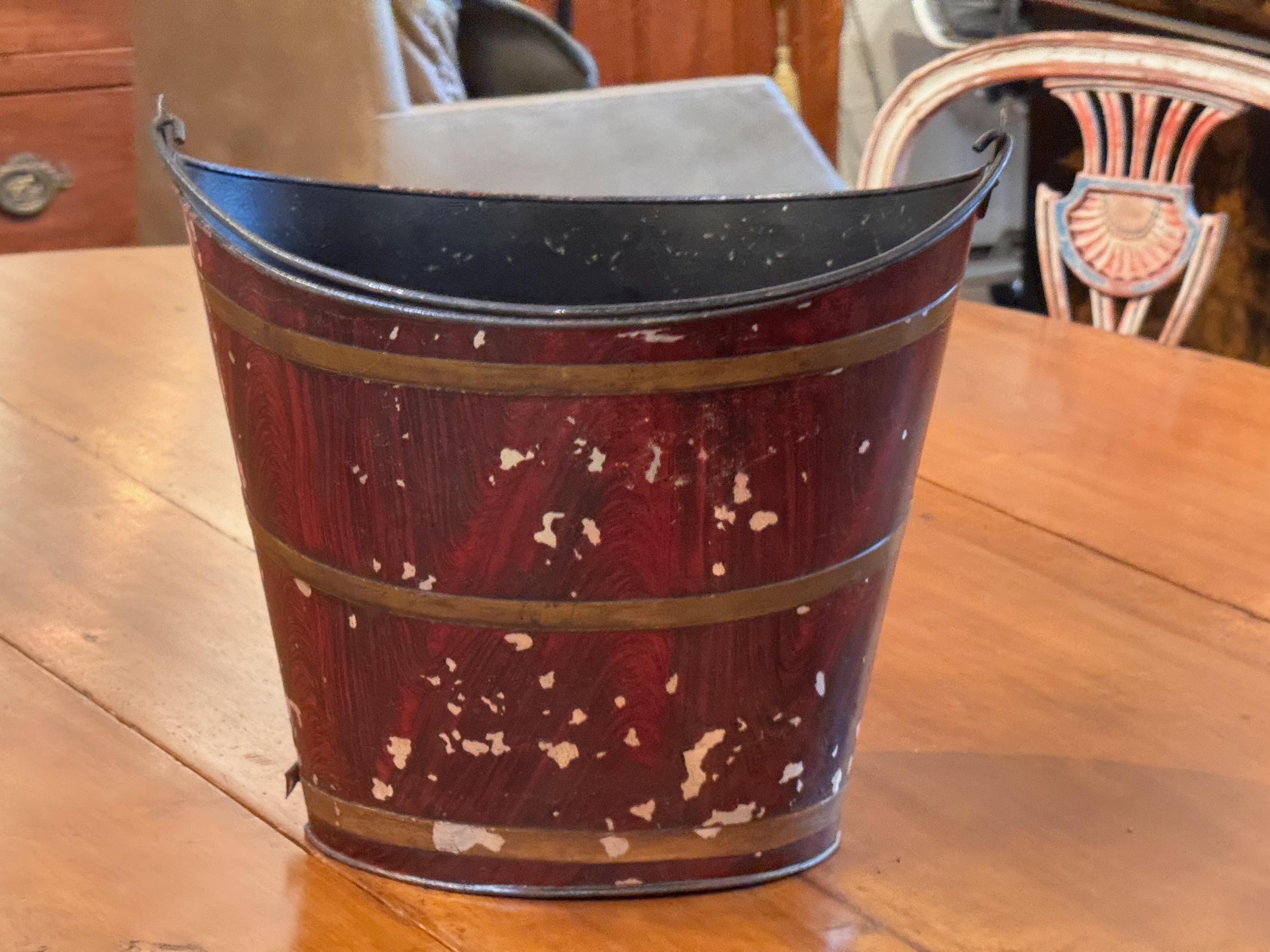 19th Century Tole Bucket 2