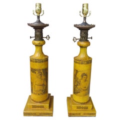 19th Century Tole Oil Lamps