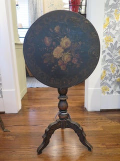 19th Century Tole Tilt-Top Parlor Table
