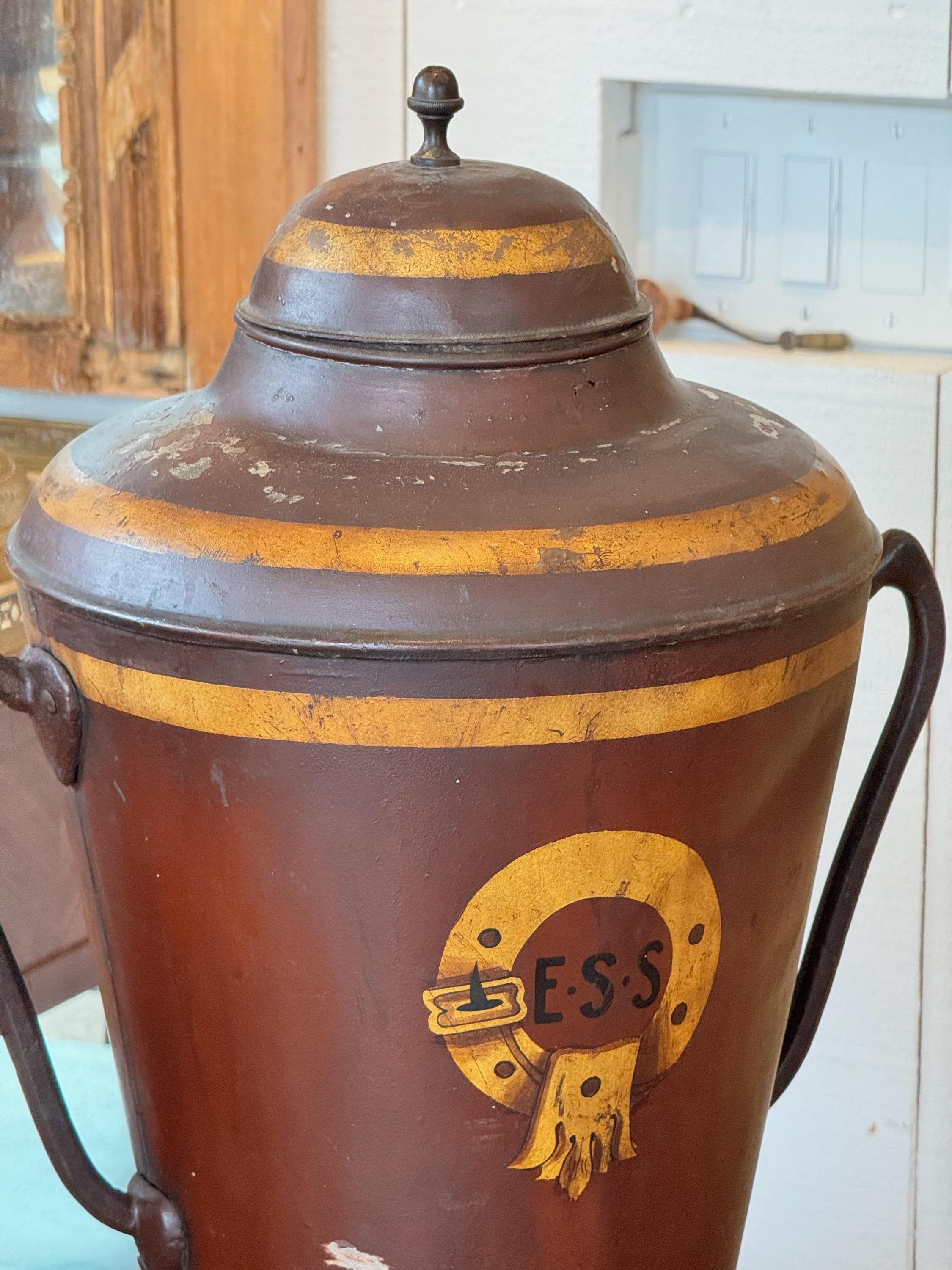 19th Century Tole Water Urn For Sale 1