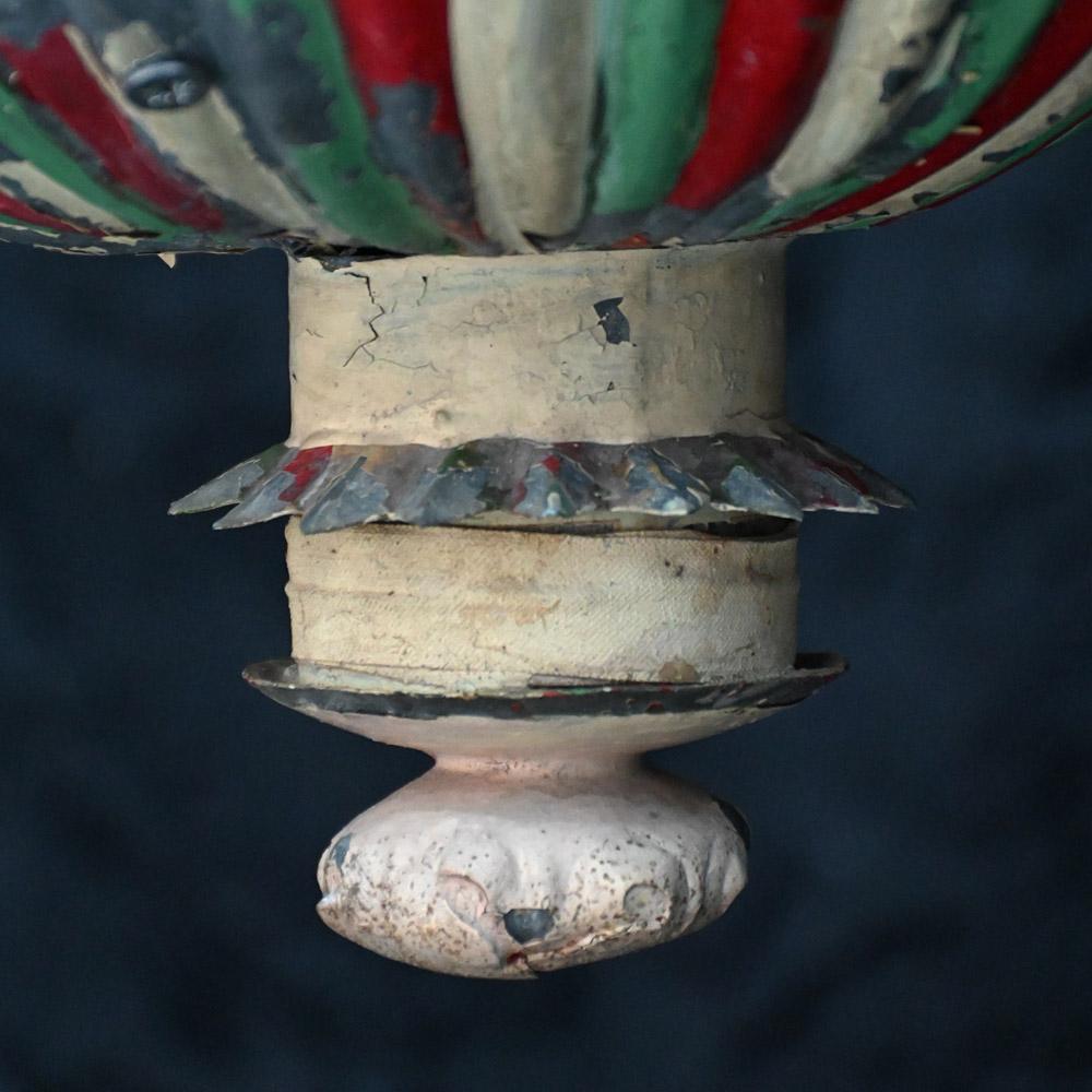 19th Century Toleware English Folk Art Candelabra 1