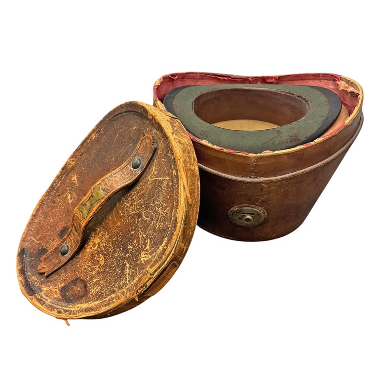 Top Hat Antique Wooden Hat Boxes For Sale Antique Leather Wood Top