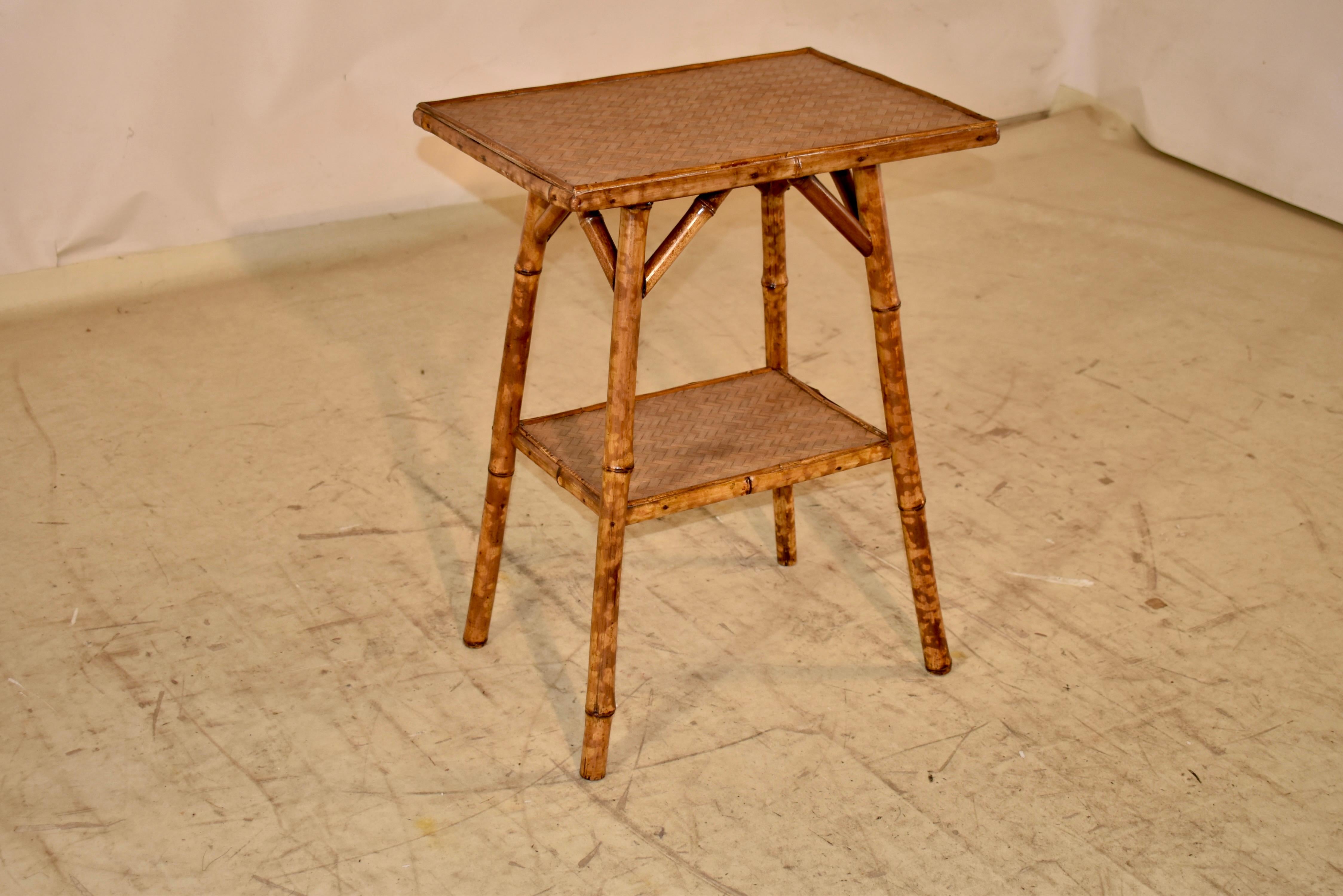 Art Nouveau 19th Century Tortoise Bamboo Side Table