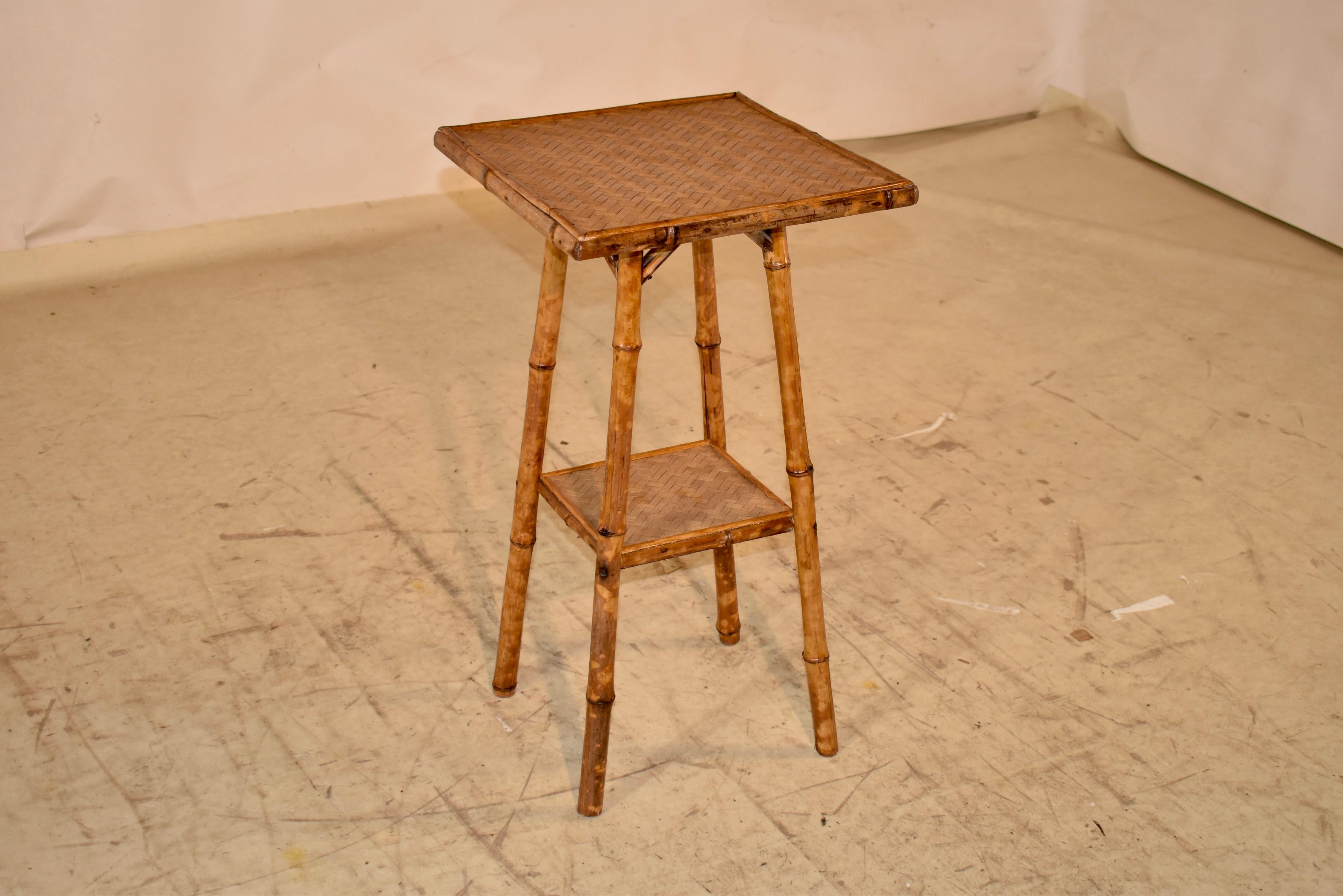 Art Nouveau 19th Century Tortoise Bamboo Side Table