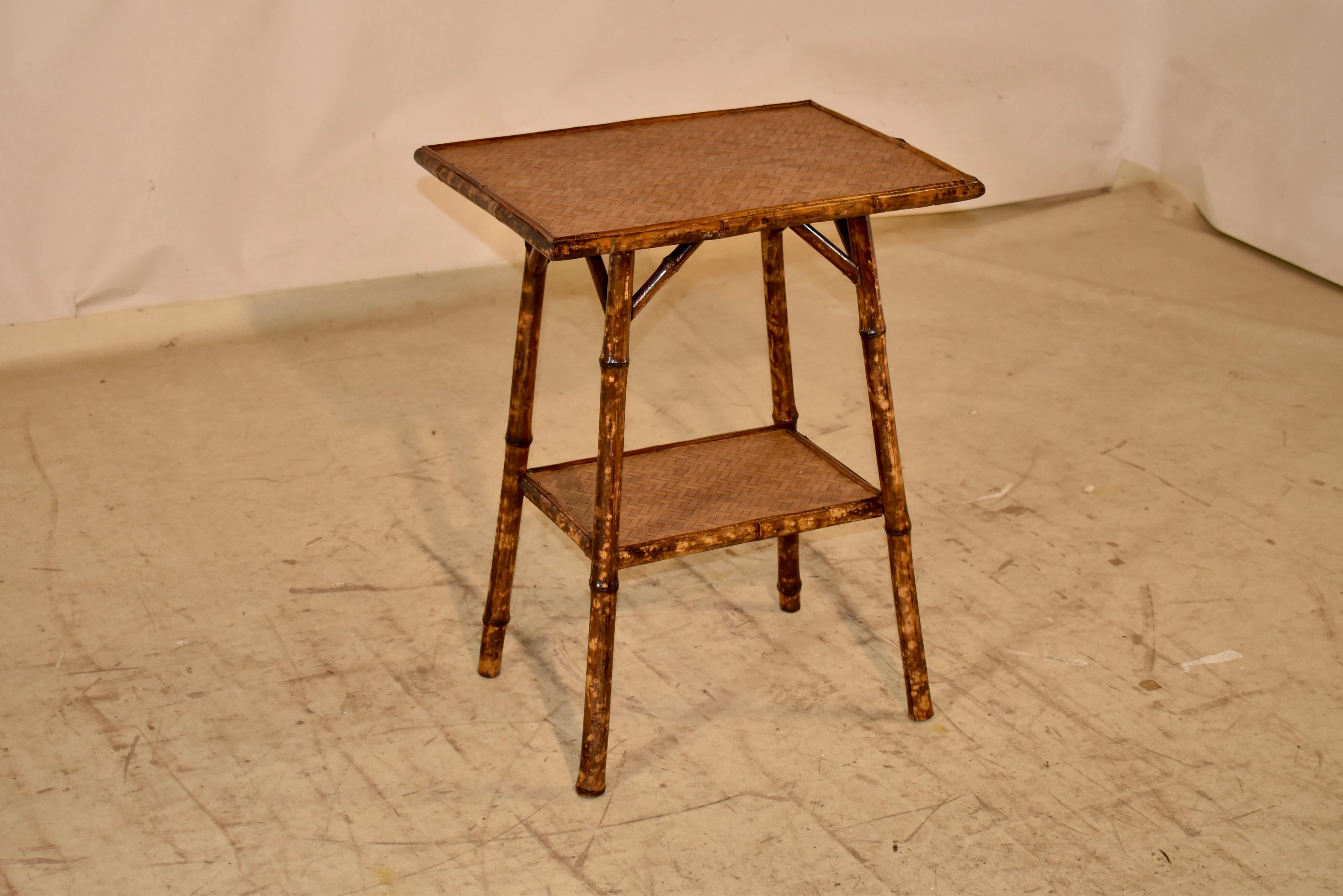 Art Nouveau 19th Century Tortoise Bamboo Side Table