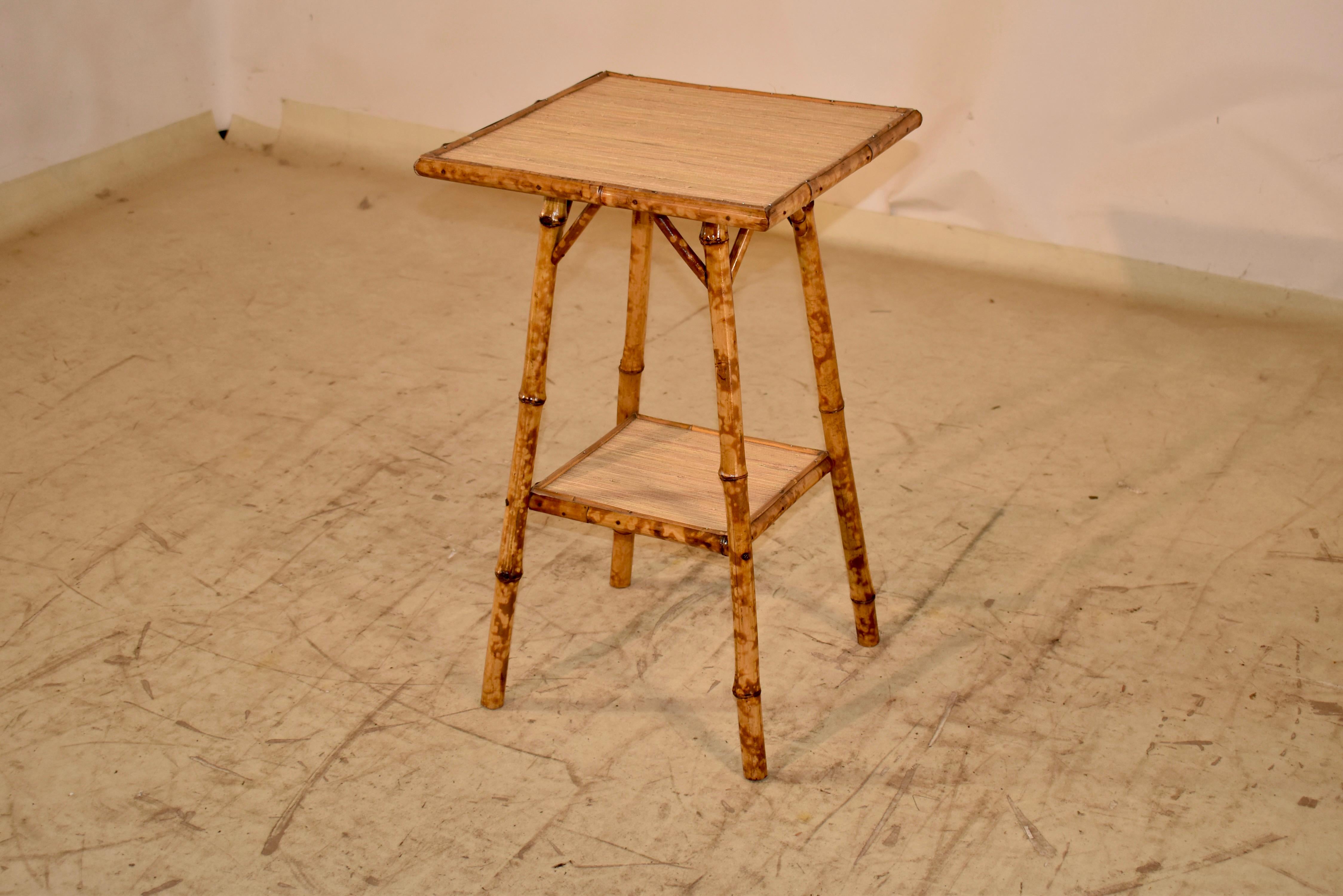 Art Nouveau 19th Century Tortoise Bamboo Side Table For Sale