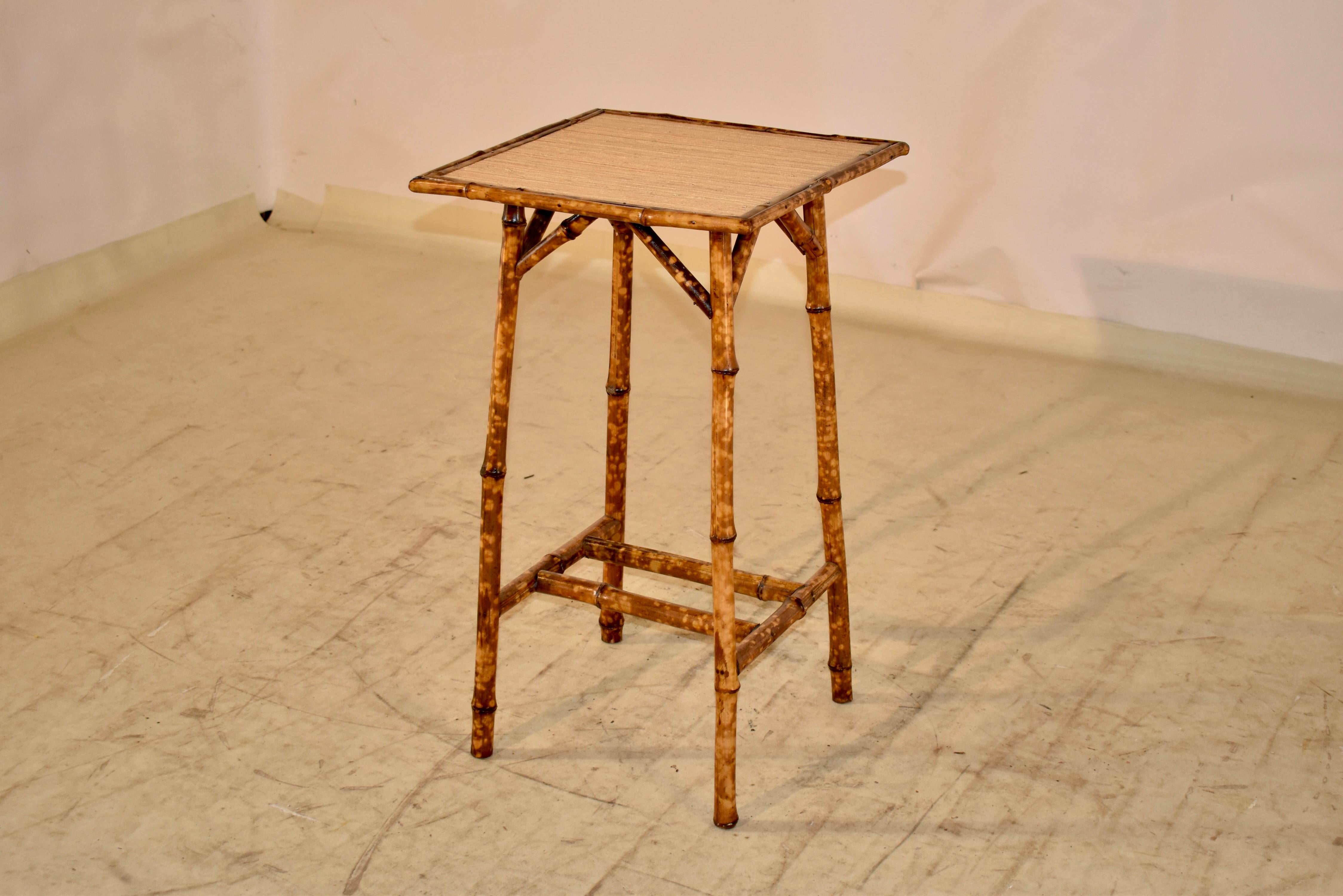 French 19th Century Tortoise Bamboo Side Table 