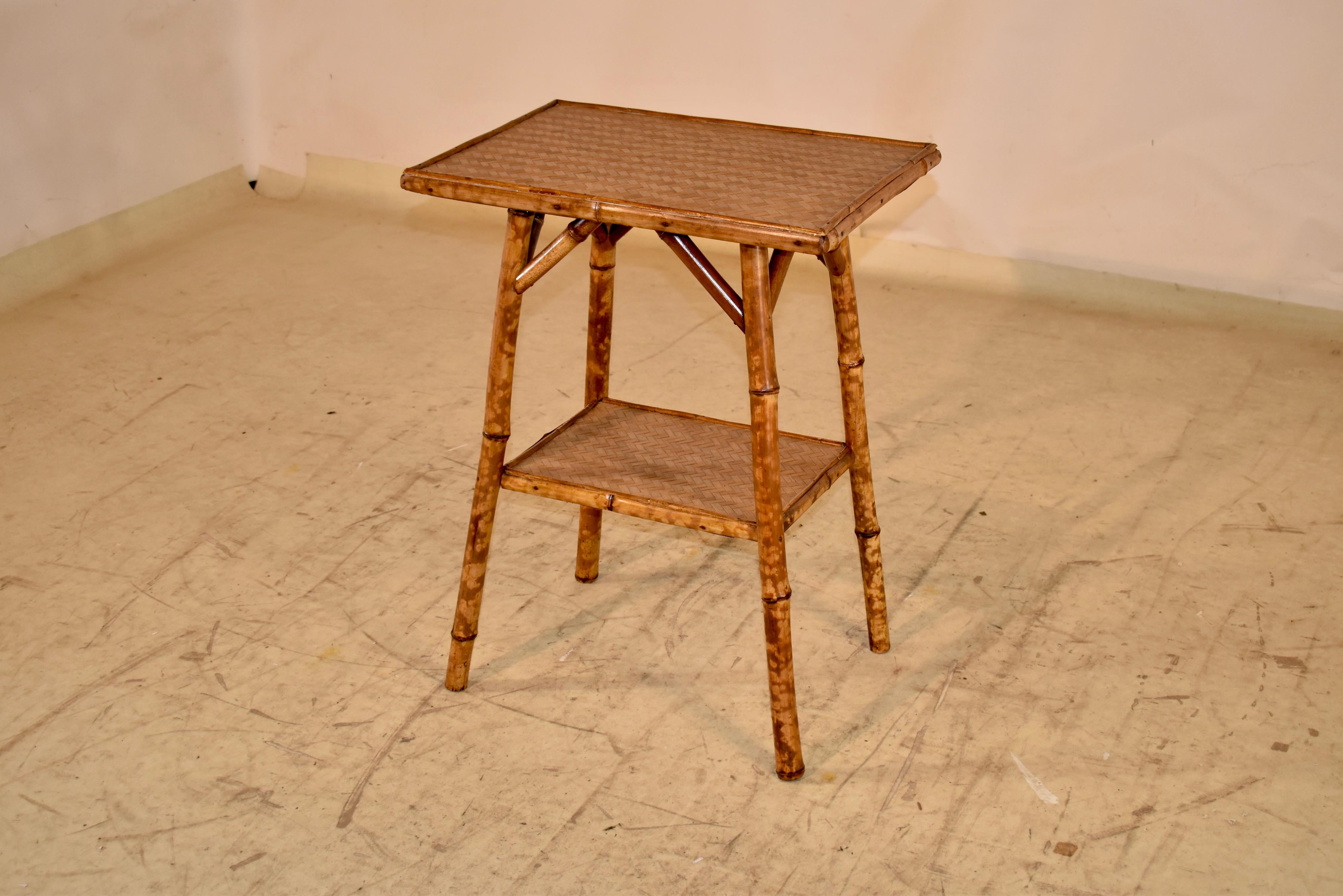 French 19th Century Tortoise Bamboo Side Table