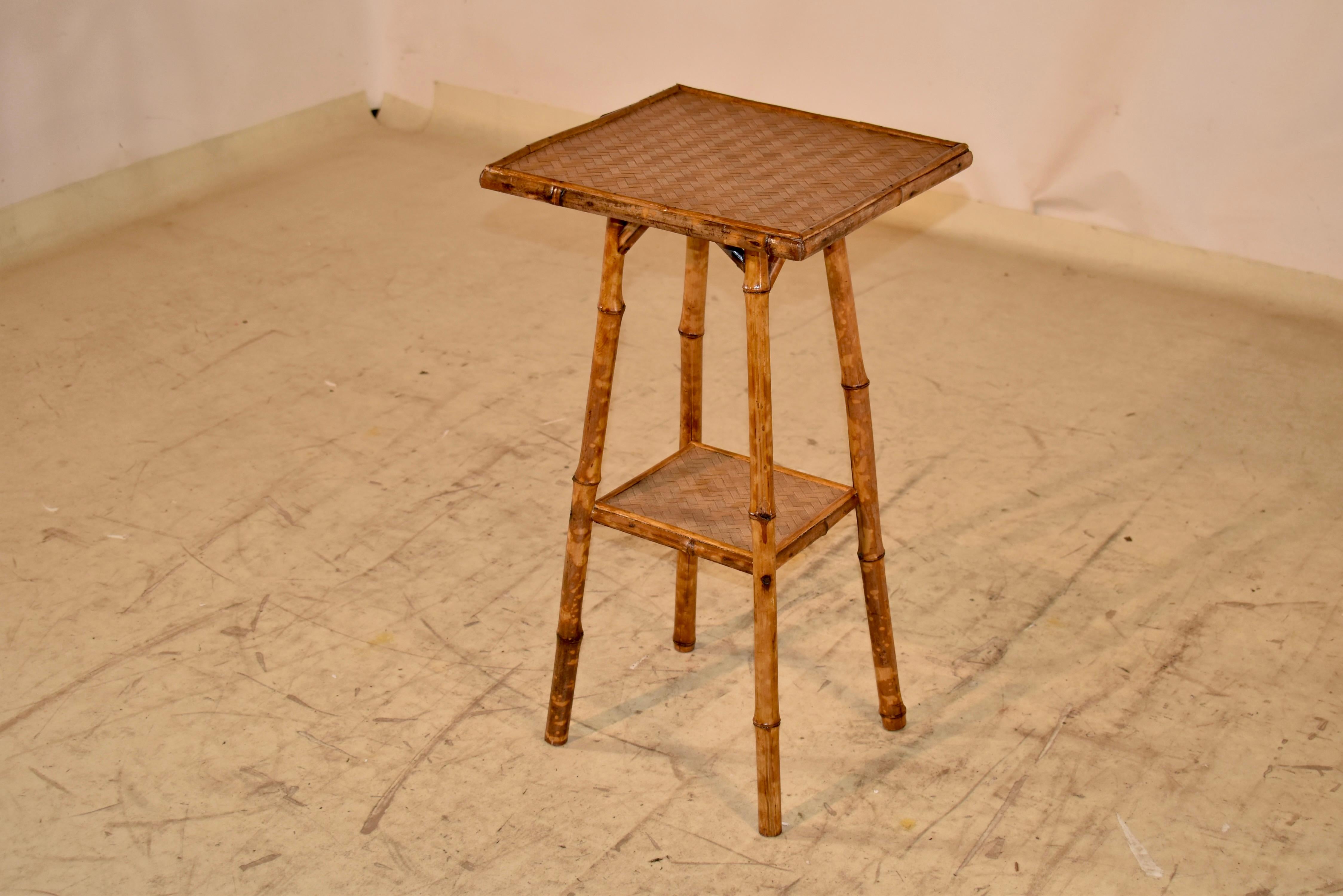 French 19th Century Tortoise Bamboo Side Table