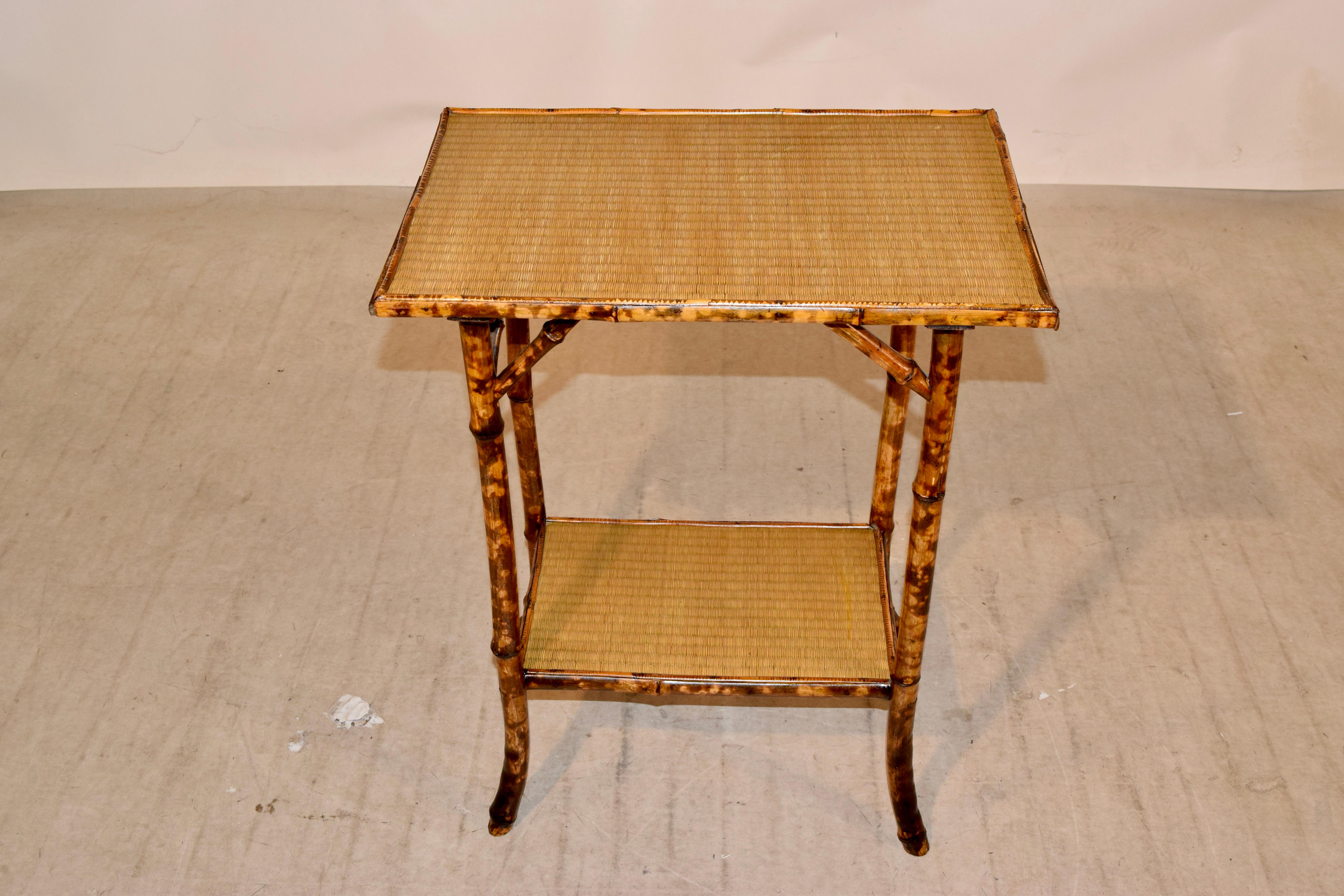 19th Century Tortoise Bamboo Side Table In Good Condition In High Point, NC