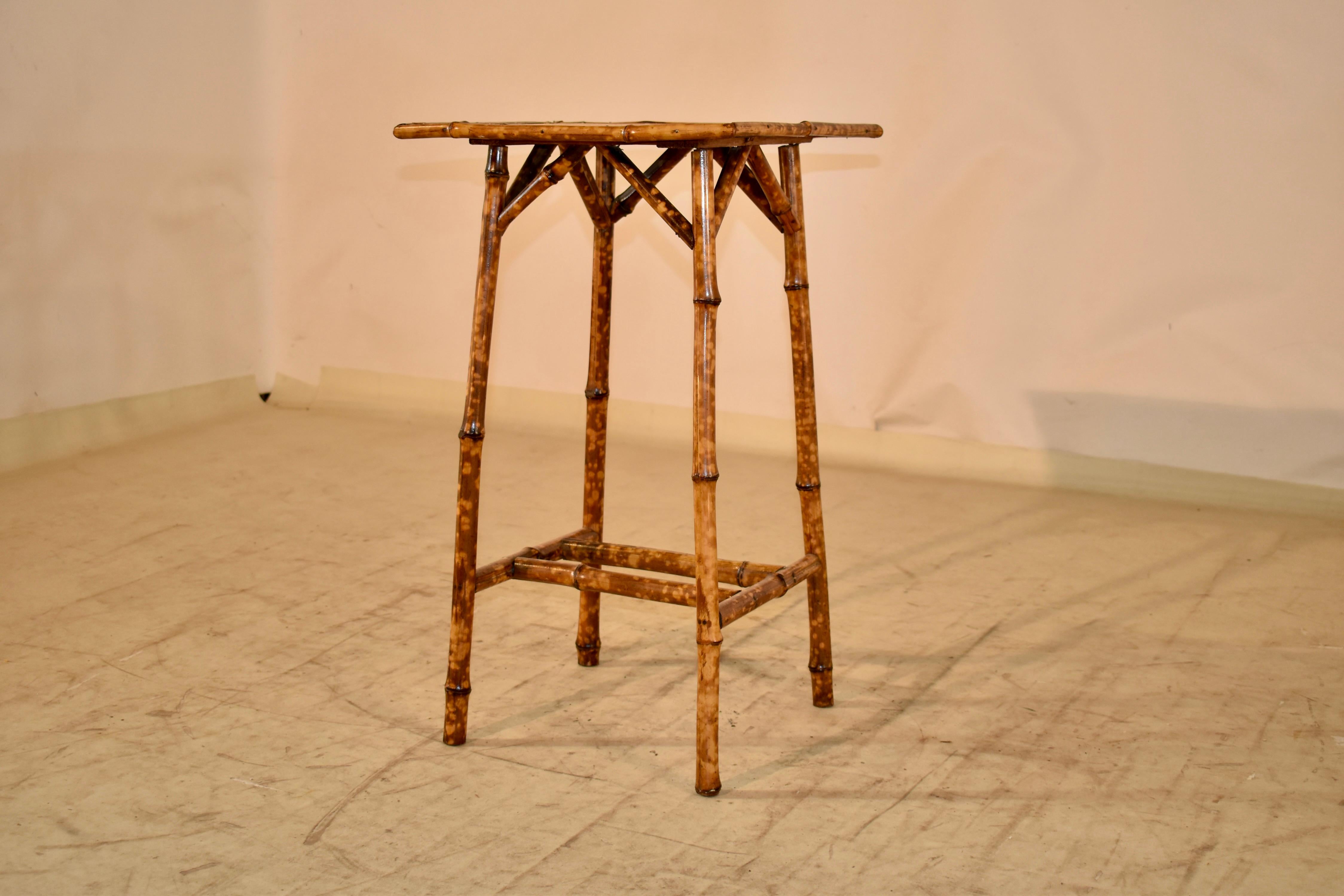 19th Century Tortoise Bamboo Side Table  In Good Condition In High Point, NC