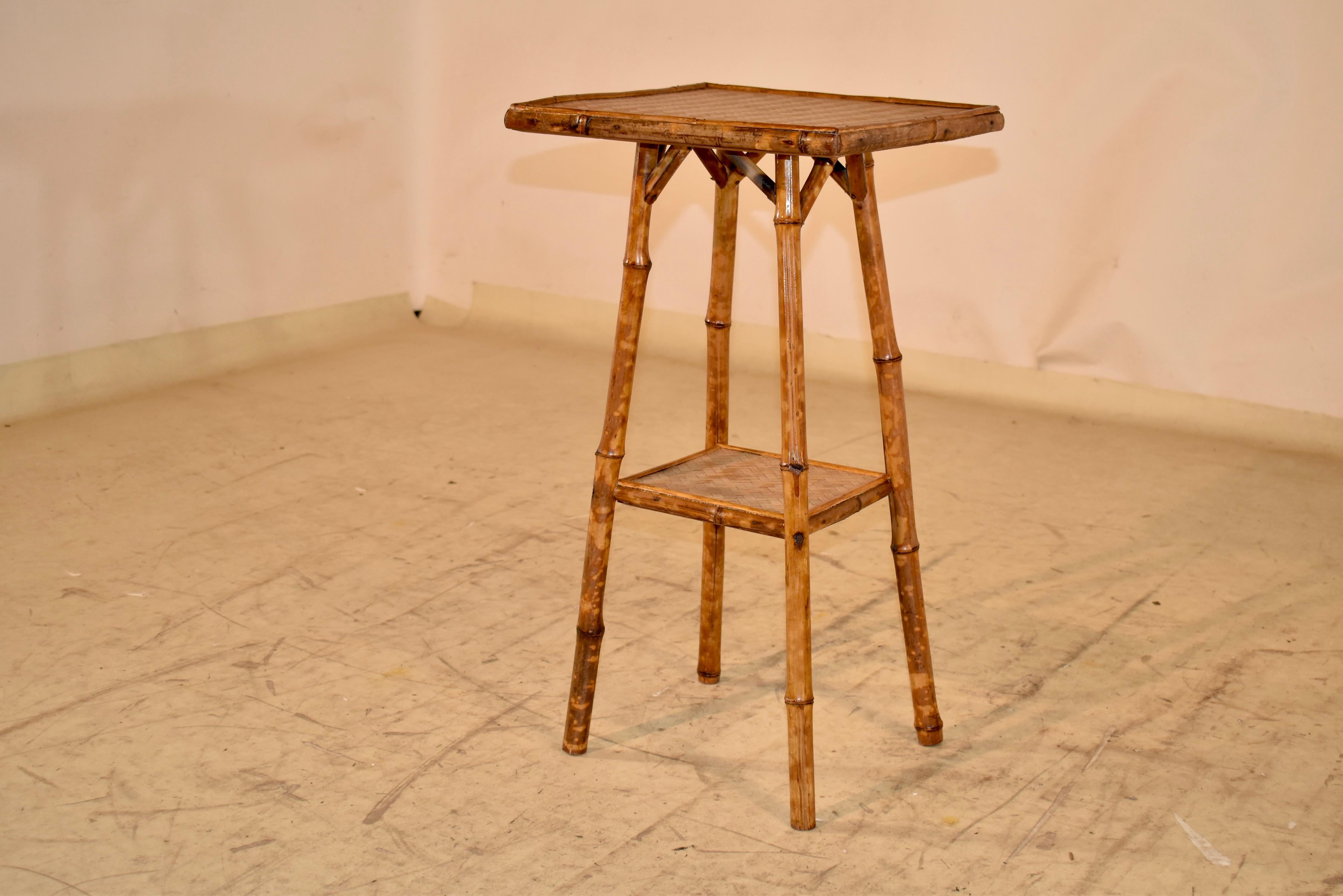 19th Century Tortoise Bamboo Side Table In Good Condition In High Point, NC