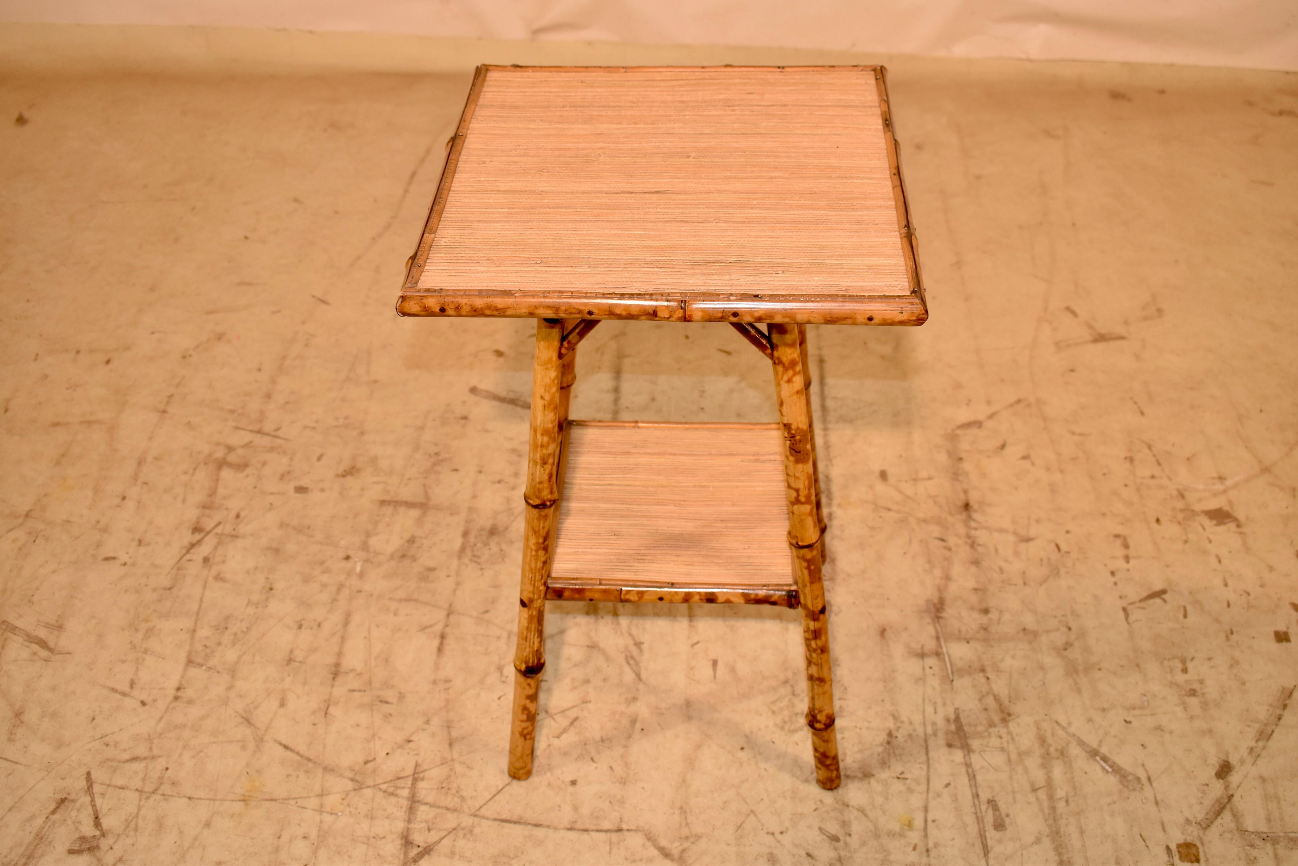 19th Century Tortoise Bamboo Side Table In Good Condition For Sale In High Point, NC