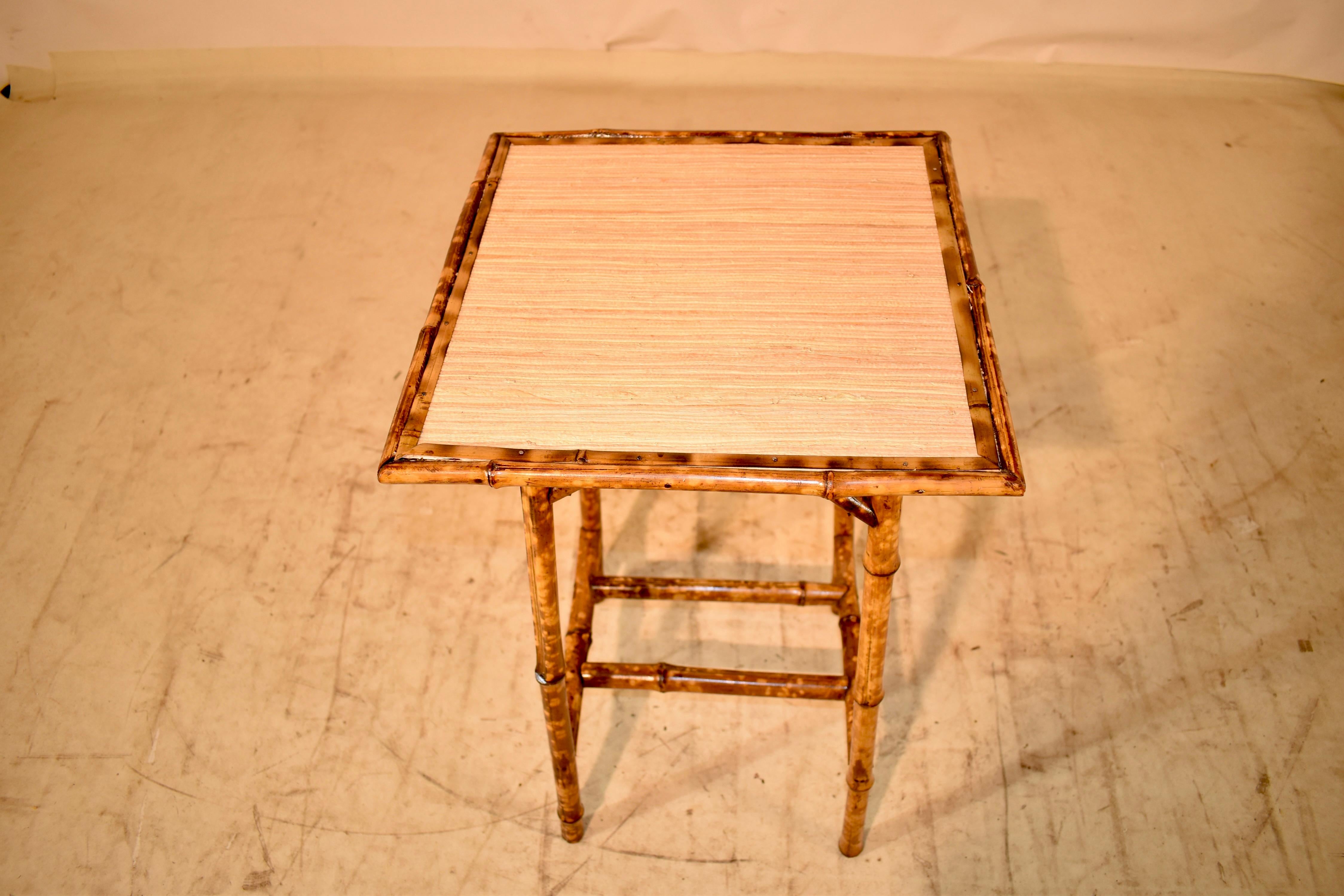 19th Century Tortoise Bamboo Side Table  1