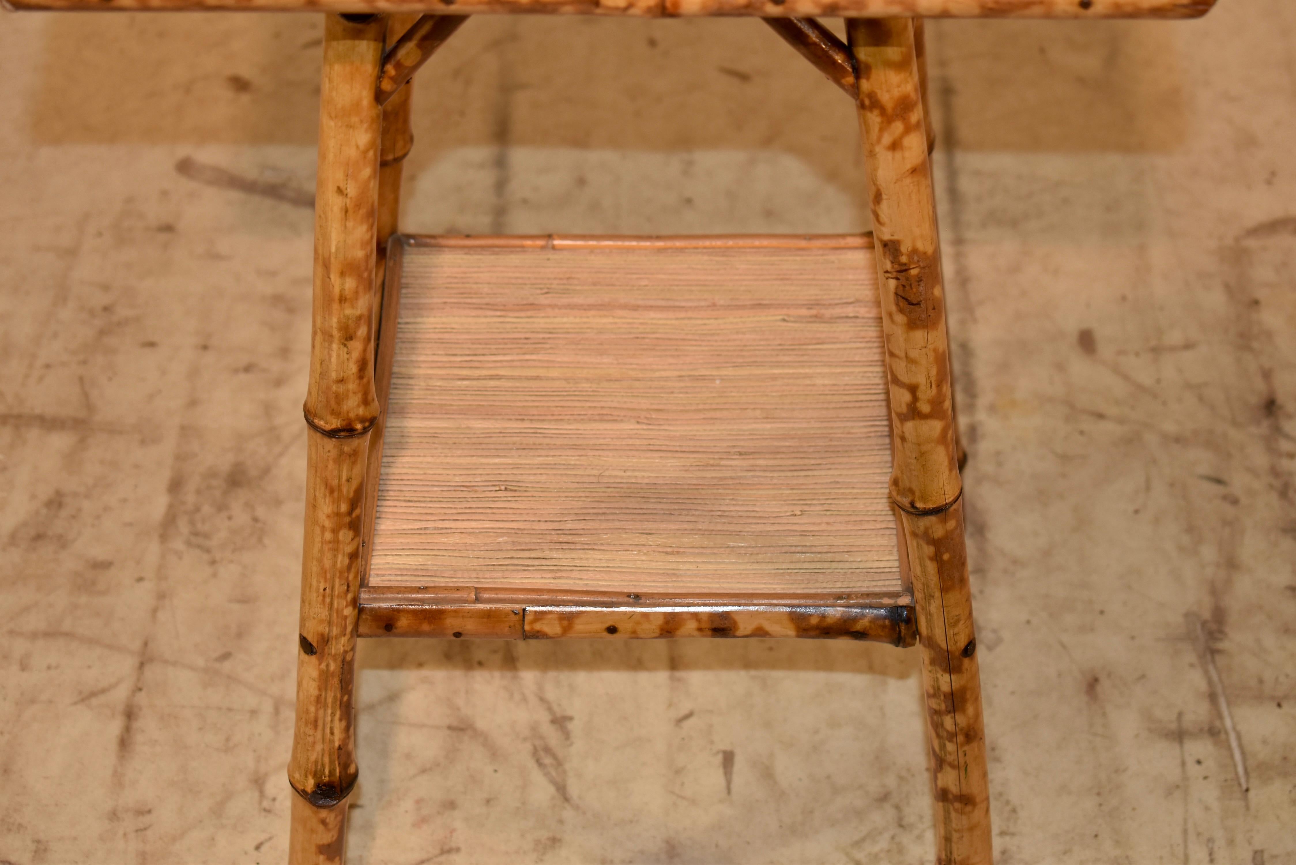 19th Century Tortoise Bamboo Side Table For Sale 1