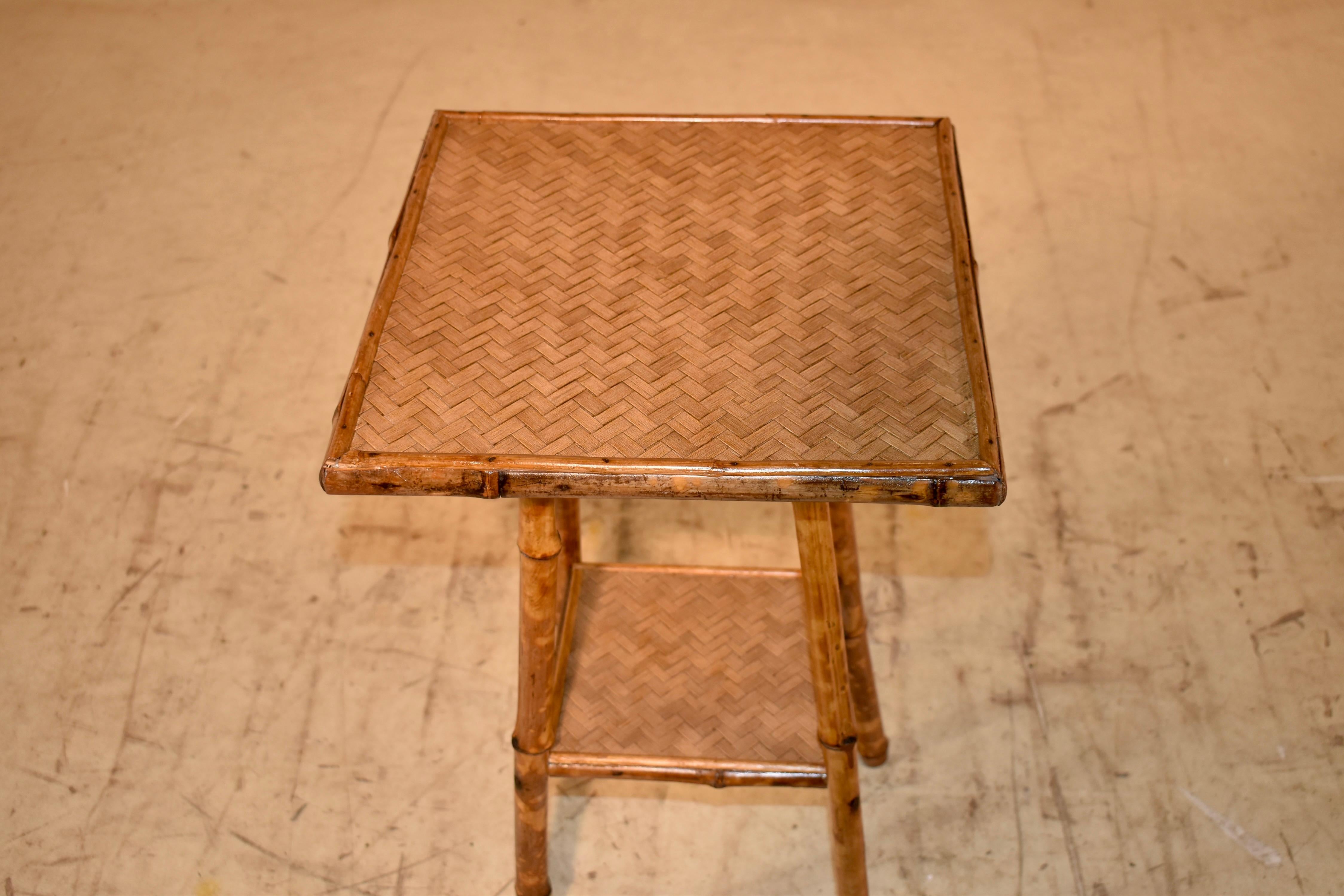 19th Century Tortoise Bamboo Side Table 1